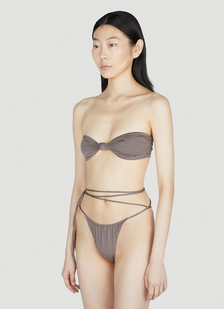 Saint Laurent Paris o1s1wg110924 Size: XS / Bikini Bandeau Top in Grey Size ONE SIZE - 3 Thumbnail