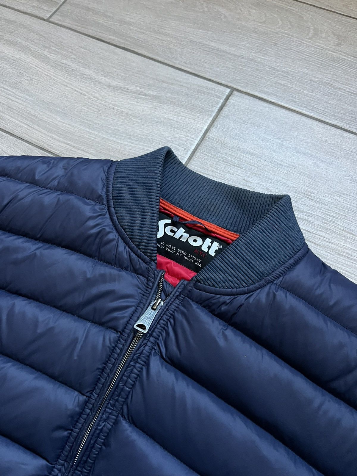 Schott Schott Puffer Bomber Jacket Made in USA Vintage Down Y2K Size US XL / EU 56 / 4 - 16 Thumbnail