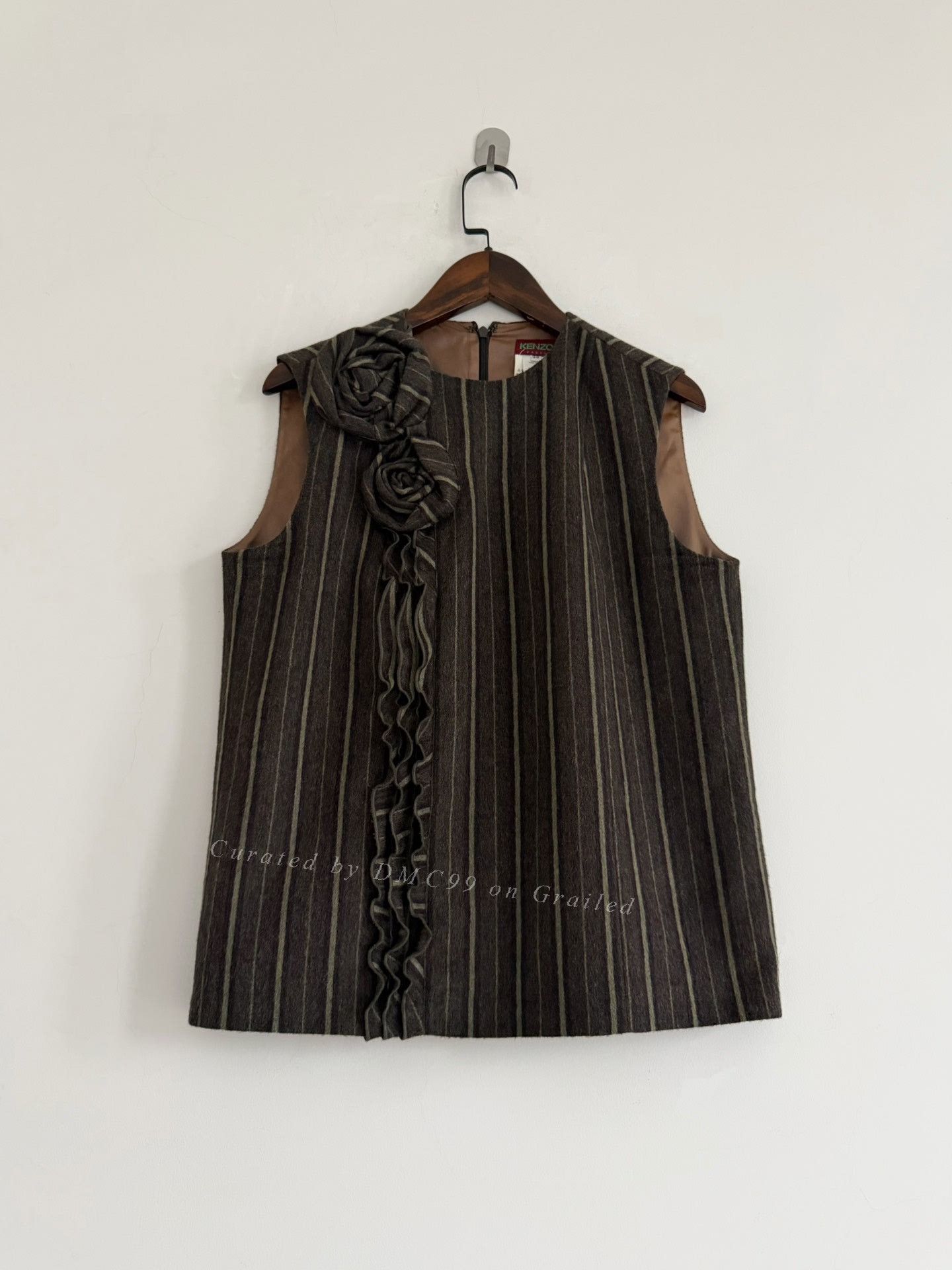 Kenzo Kenzo 1980s 3D Flower Wool Vest Size S / US 4 / IT 40 - 1 Thumbnail