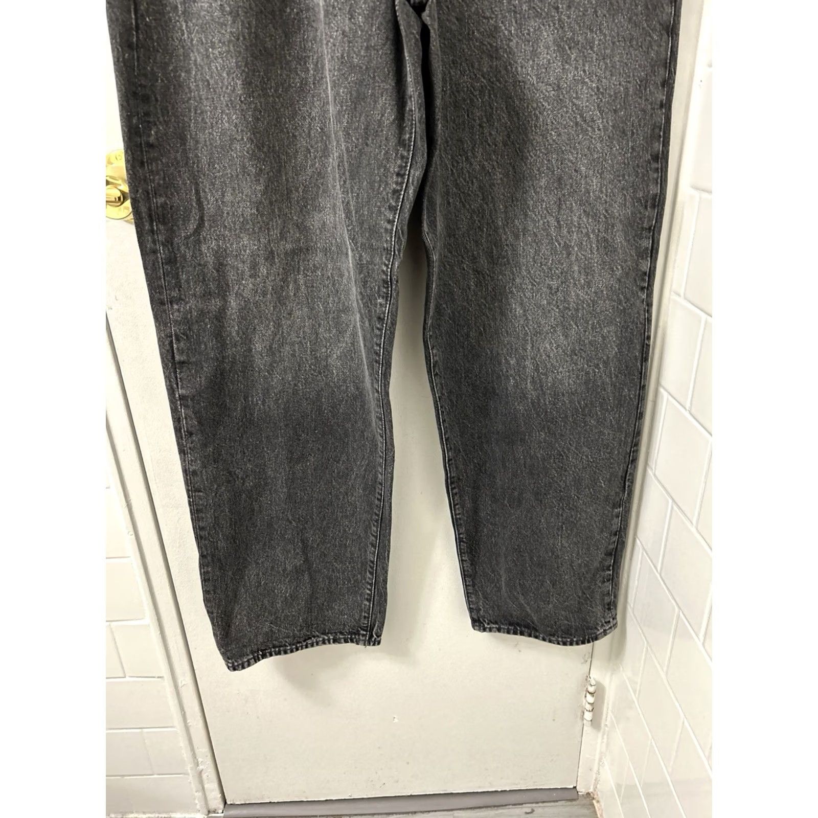 Gap VINTAGE Gap Baggy Jeans Mens Size 33x32 Washed Black Tapered Leg Denim NWT Size US 33 - 3 Thumbnail