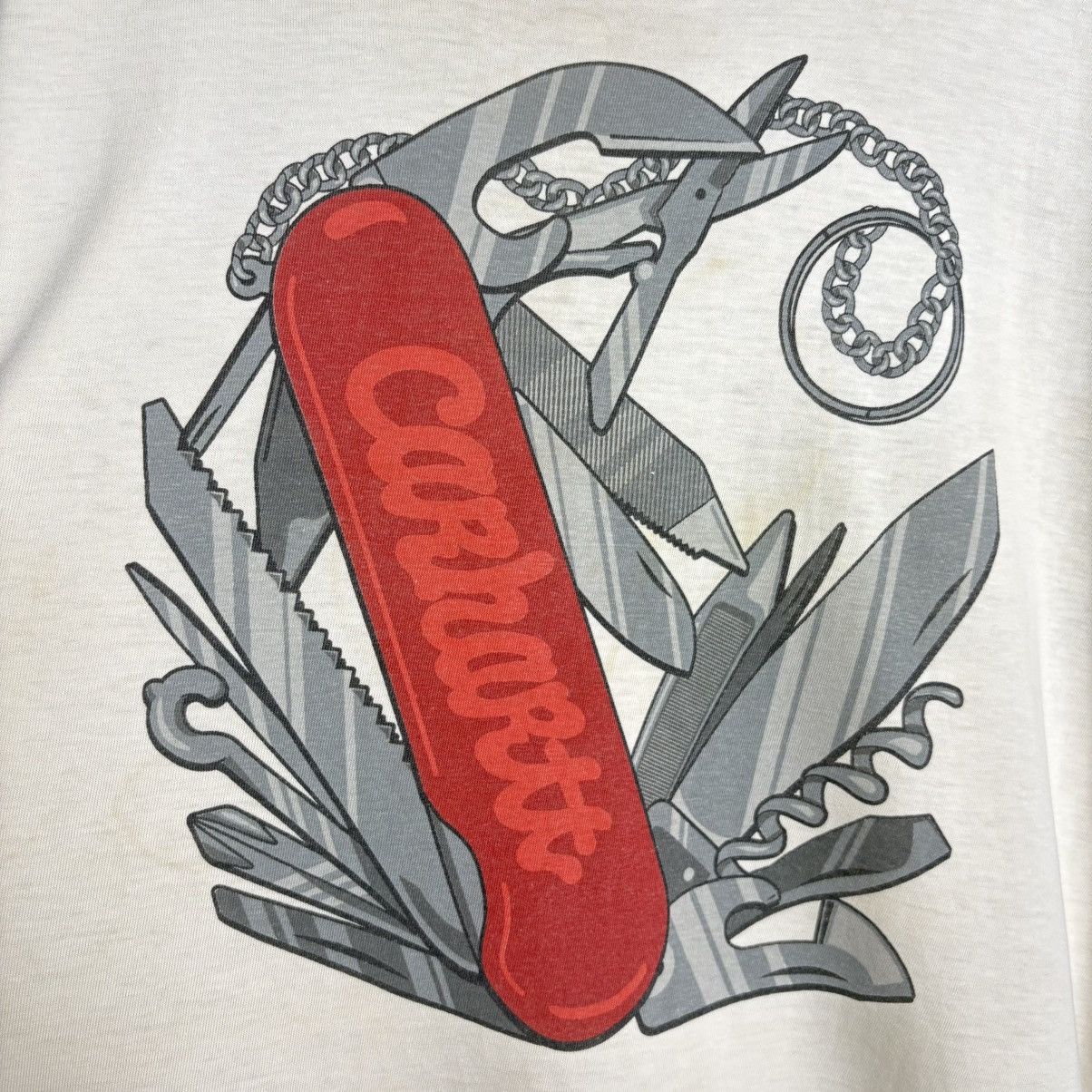 Carhartt Vintage Carhartt Knife Graphic T-Shirt / Distressed Size US M / EU 48-50 / 2 - 2 Thumbnail
