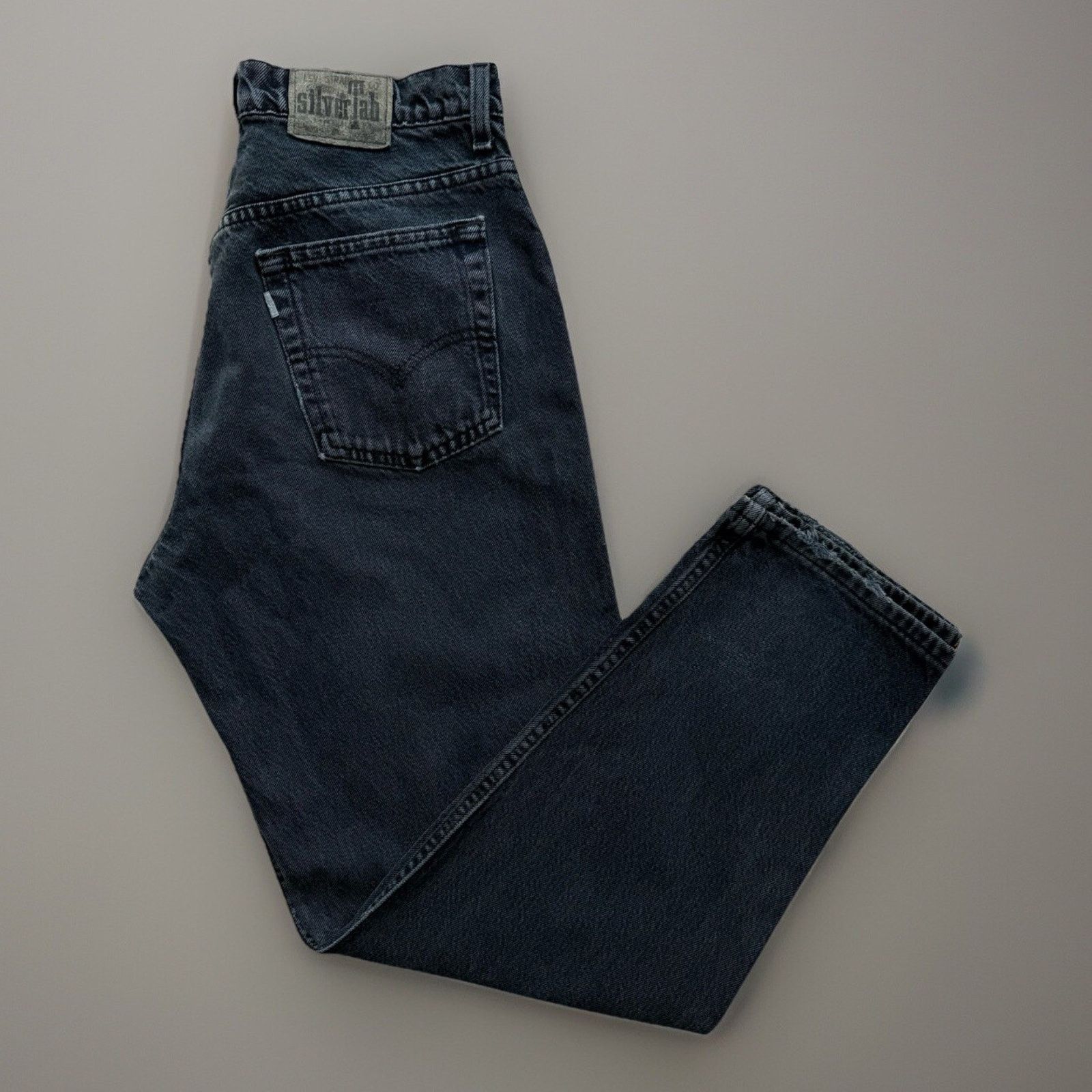 Vintage Levis Silver Tab Jeans 31 Black 90s Baggy Denim