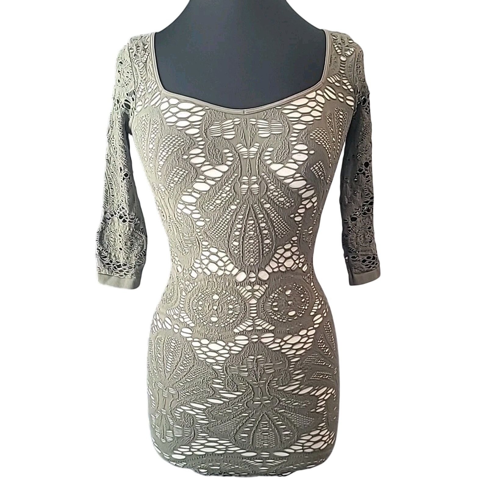 Free People Medallion Lace Dress Green Cottagecore XS -  greenwatershopping.com