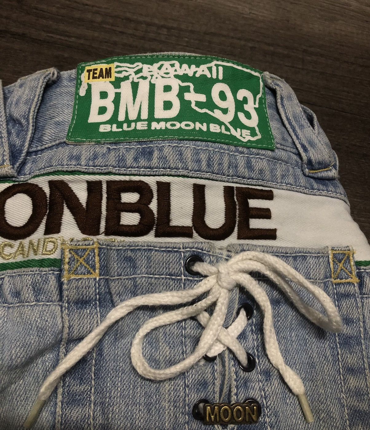 Japanese Brand VINTAGE BLUE MOON BLUE JEANS TEAM HAWAII BMB-93 Size 28" / US 6 / IT 42 - 6 Thumbnail