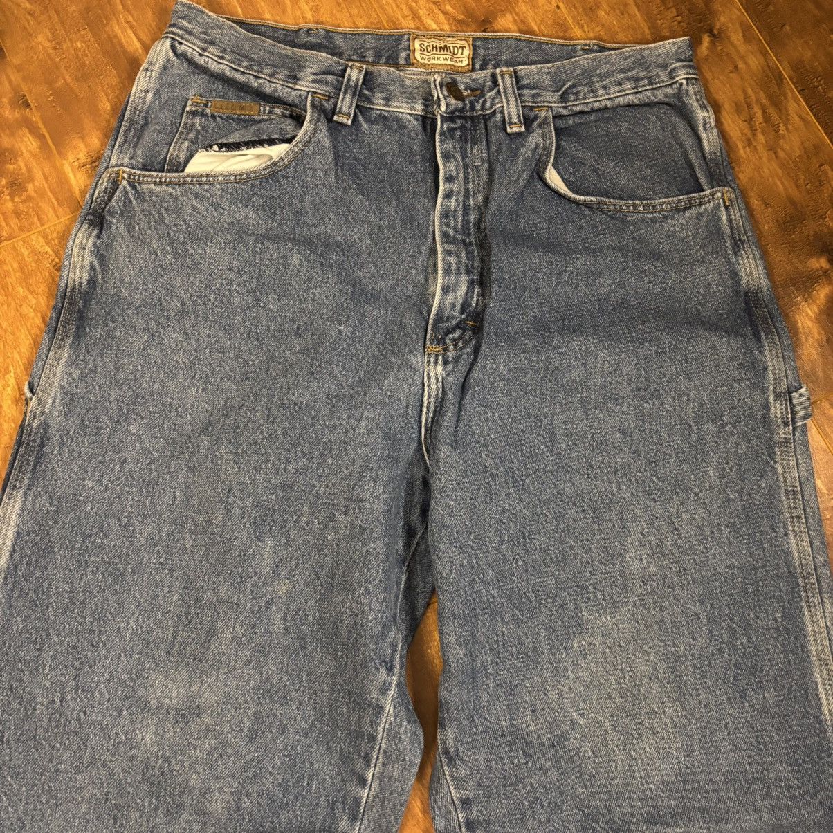 Jean × Vintage Vintage Schmidt Workwear Baggy Denim Jeans Size US 32 / EU 48 - 4 Thumbnail