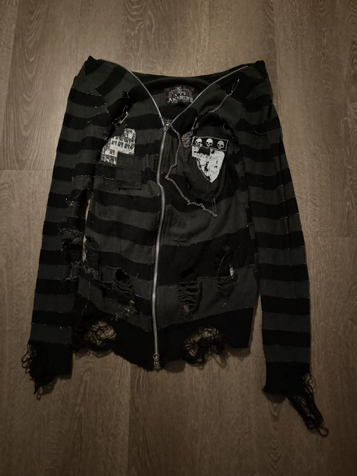 h.NAOTO h.Naoto Anarchy Striped Cardigan | Grailed