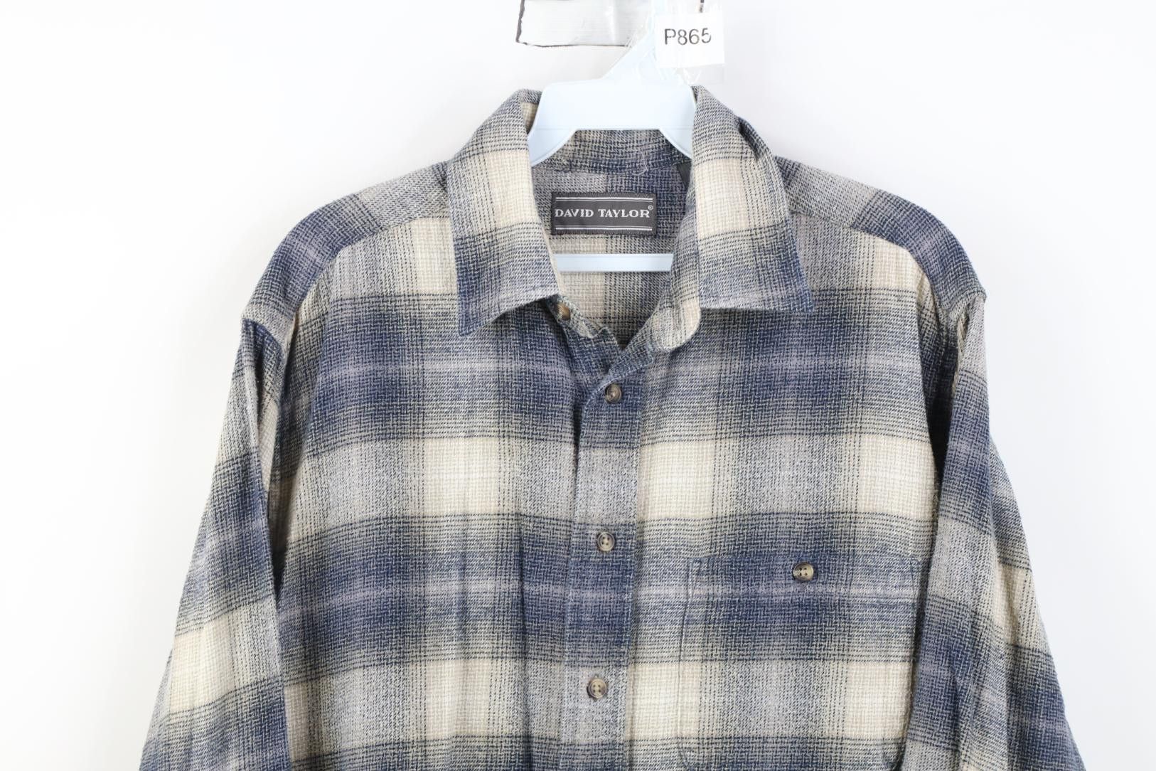 Vintage Vintage 90s Streetwear Flannel Collared Button Shirt Plaid Size US M / EU 48-50 / 2 - 2 Thumbnail
