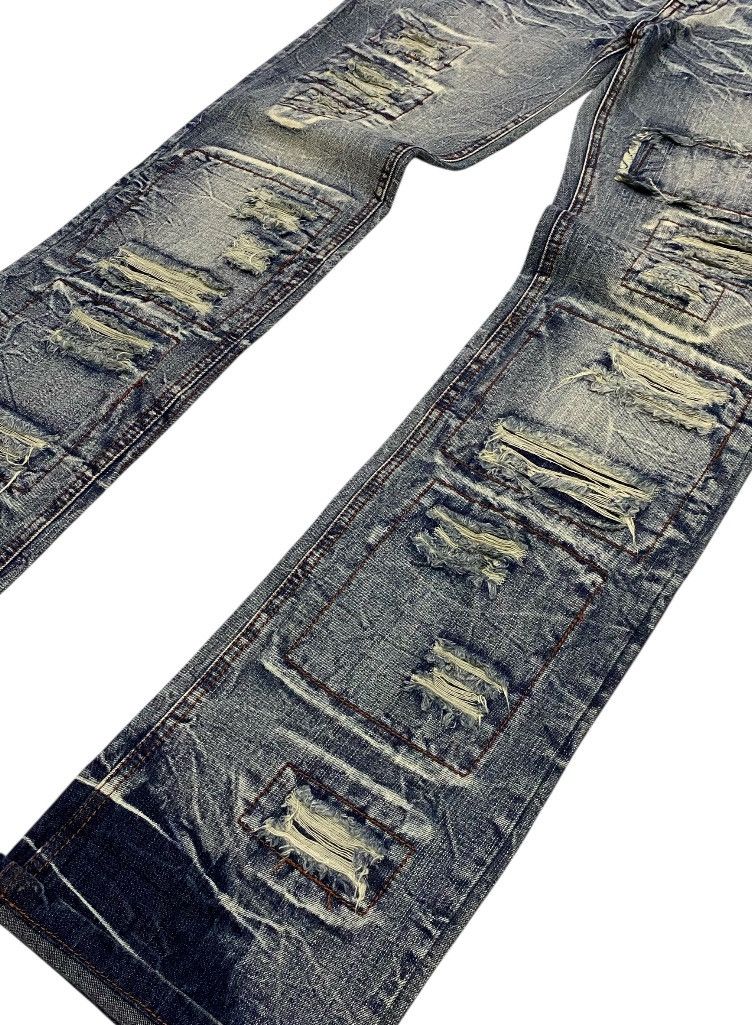 If Six Was Nine × Japanese Brand × LOWBOX LowBox Ripped Distressed Denim Punk Rock Undercover Inspired Size US 32 / EU 48 - 7 Thumbnail