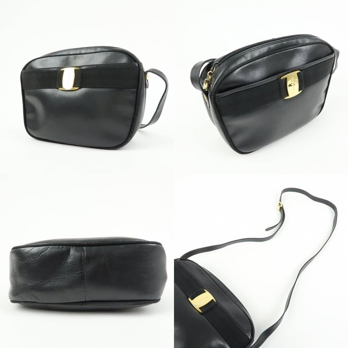Salvatore Ferragamo Ferragamo Vara Calfskin Crossbody Bag Black Size ONE SIZE - 3 Thumbnail
