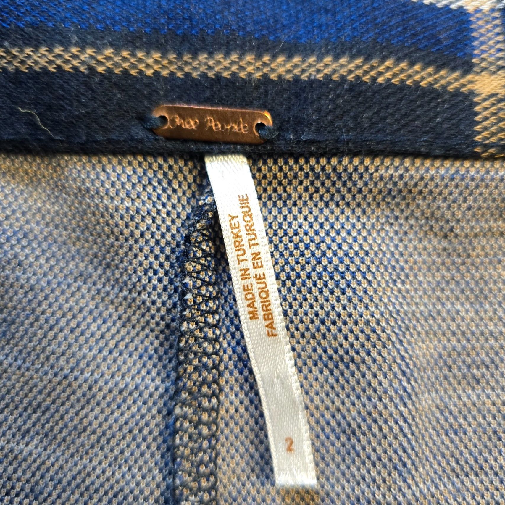 Free People Free People Pants Womens Size 2 Blue Plaid Carnaby Skinny Flat Front Casual Size 26" / US 2 / IT 38 - 4 Thumbnail