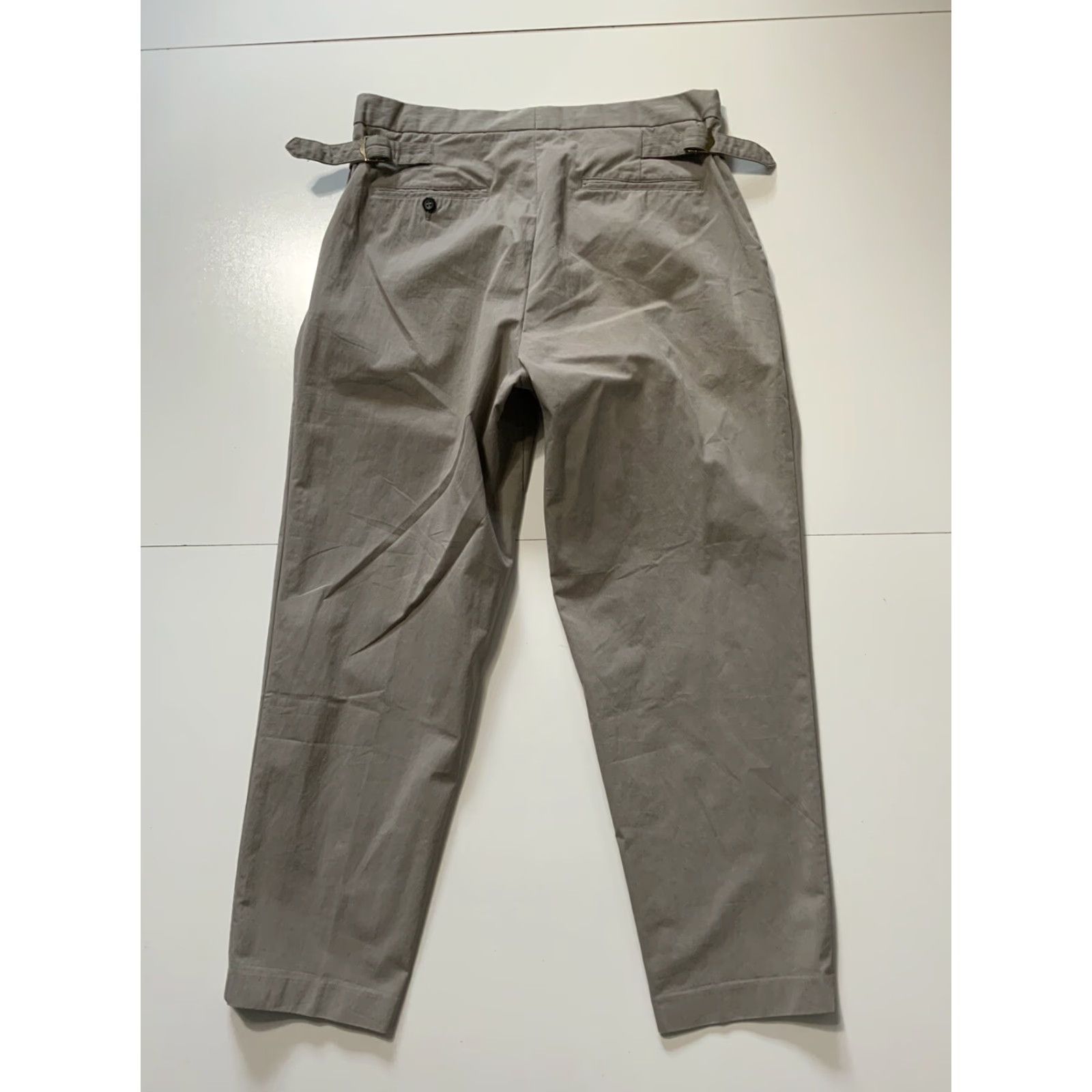 Vintage XX Four XXIV Japan Belted Strap Gray Pleated Japanese Chino Trouser Pants Sz. L Womens Pants Belted Strap Gray Pleated Chino Width 8 Inseam 28 Inseam Size US 33 - 3 Thumbnail