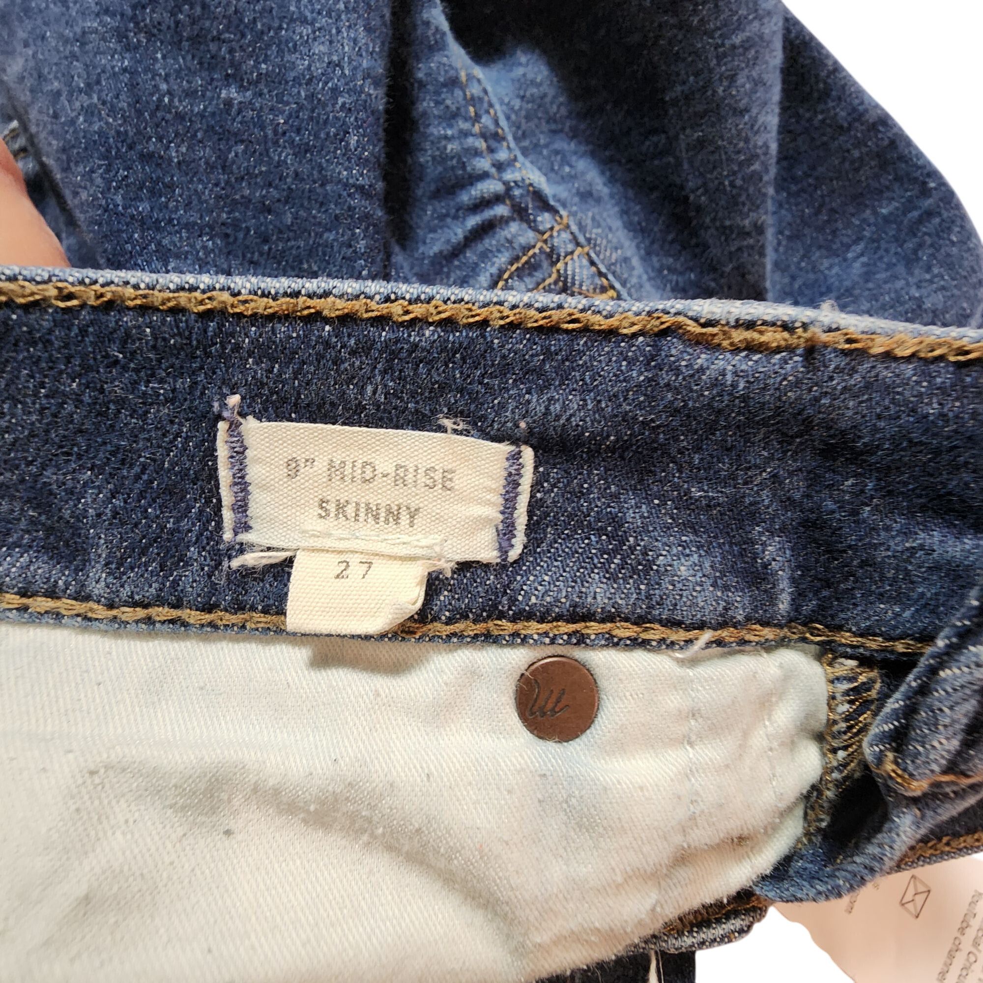 Madewell Madewell Womens 9" Mid-Rise Skinny Jeans Size 27 Blue Denim Size 27" / US 4 / IT 40 - 4 Thumbnail