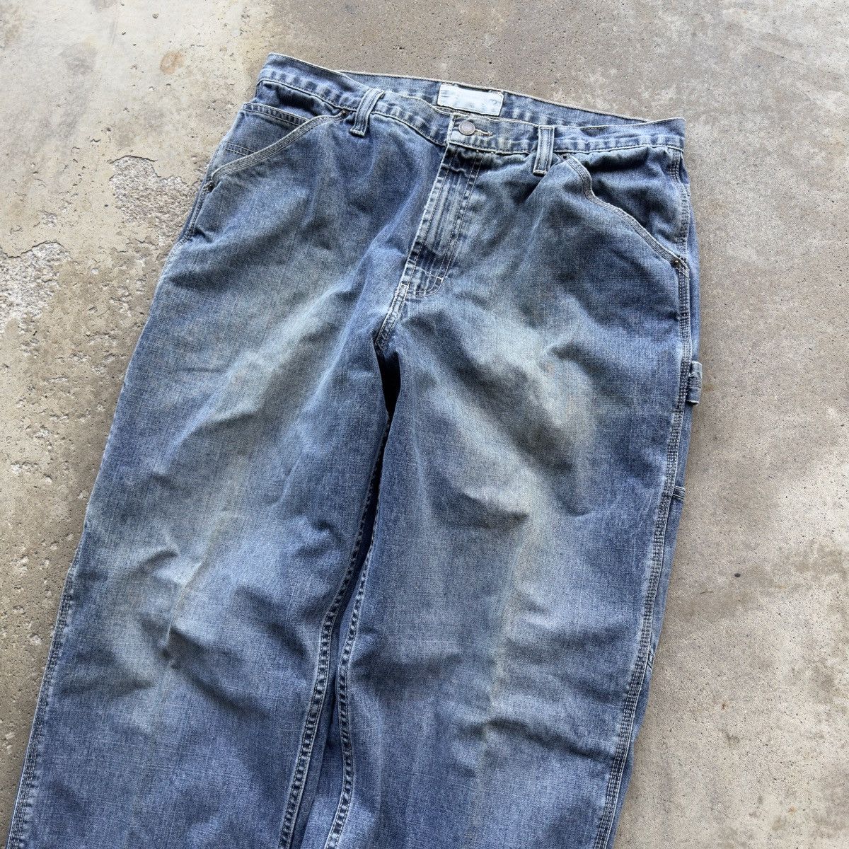 Vintage Faded Thrashed Wide Leg Carpenter Skater Jeans ERD Grunge Size US 34 / EU 50 - 4 Thumbnail