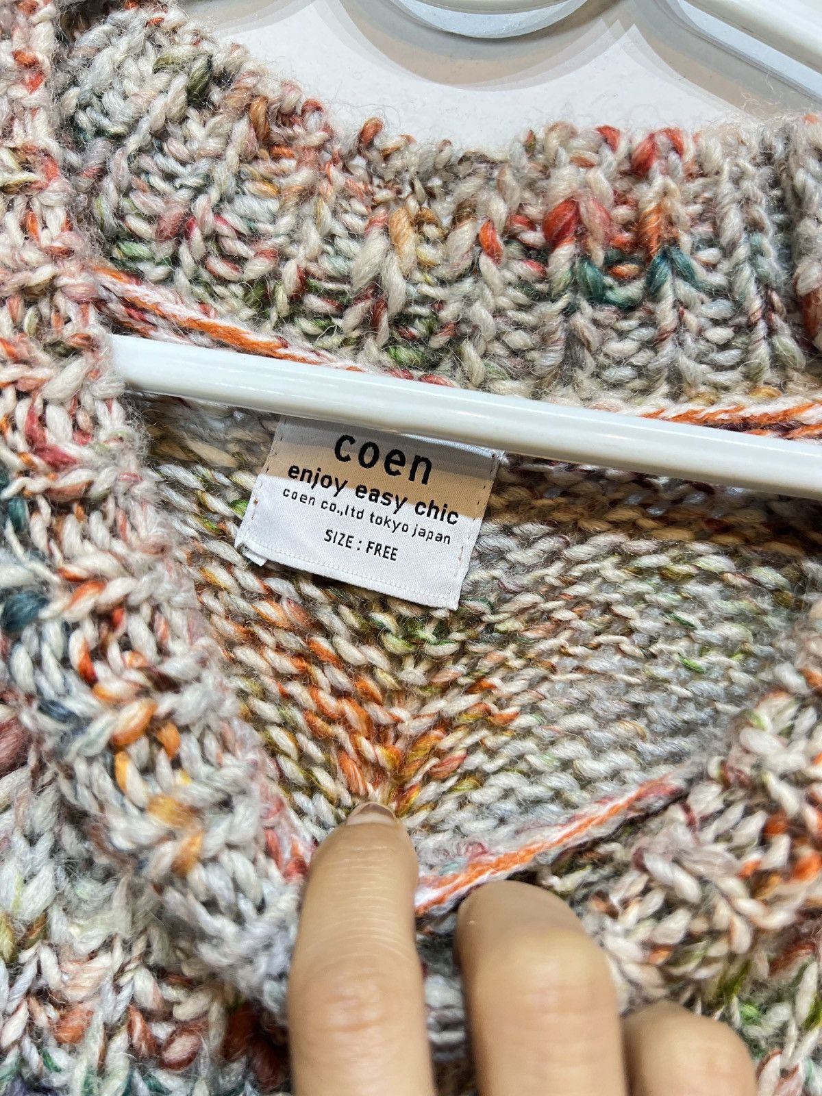 Designer × Japanese Brand Coloured Cable Knit Sweater By.COEN JAPANESE Size M / US 6-8 / IT 42-44 - 5 Thumbnail