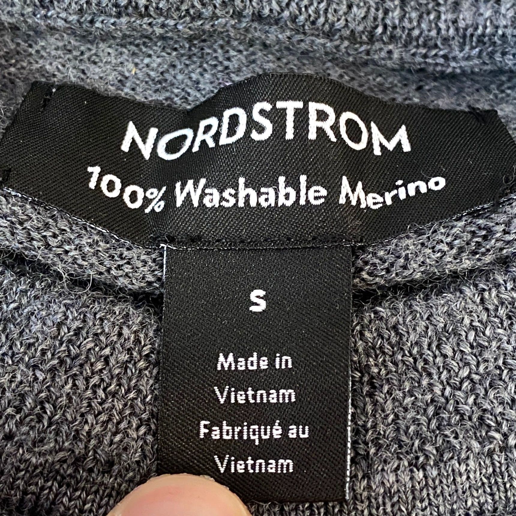 Nordstrom NORDSTROM Sweater Mens Small Gray Merino Wool Washable Crew Neck Size US S / EU 44-46 / 1 - 3 Thumbnail