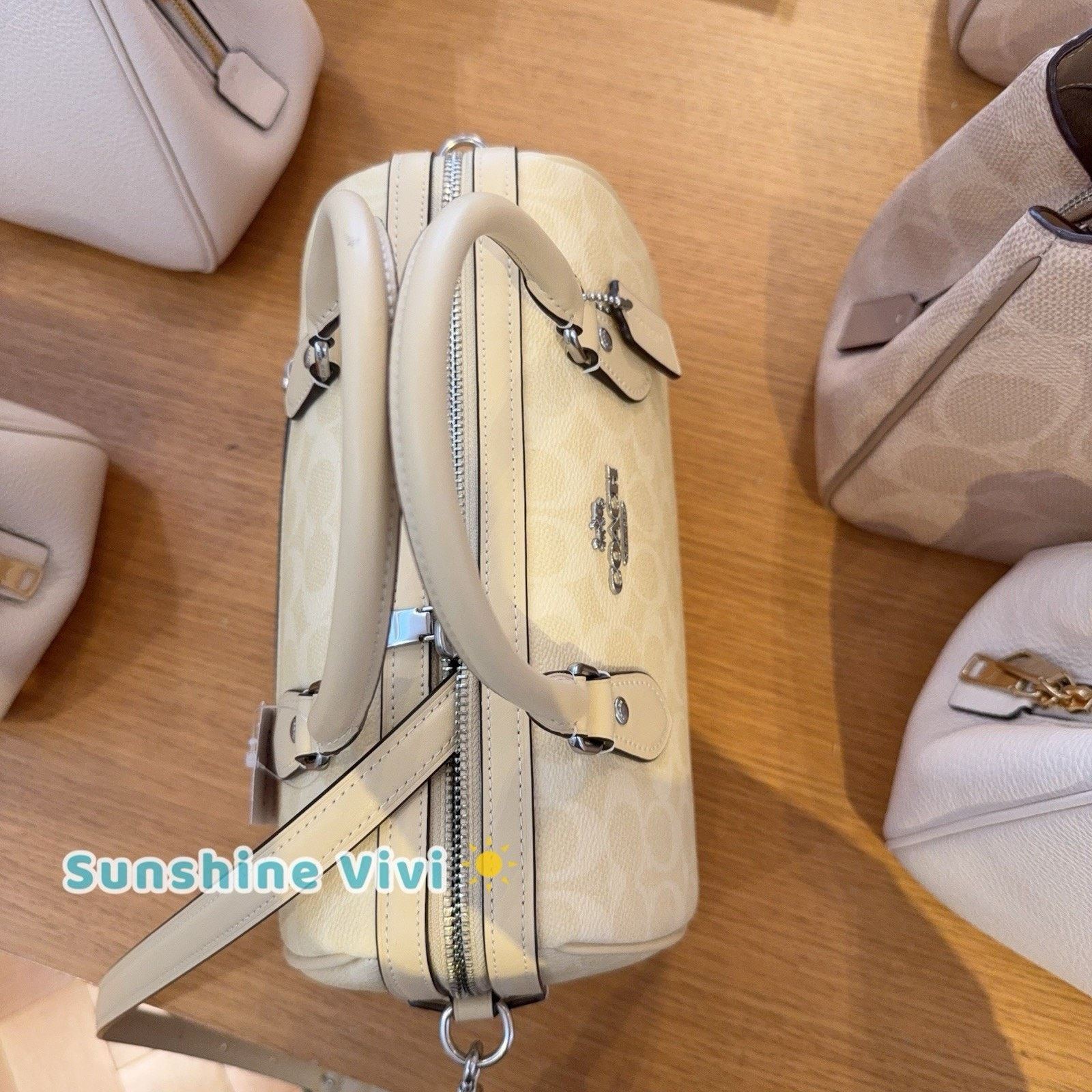 Coach NWT Coach Rowan Satchel Bag Signature Canvas CV961 Hay Size ONE SIZE - 6 Thumbnail