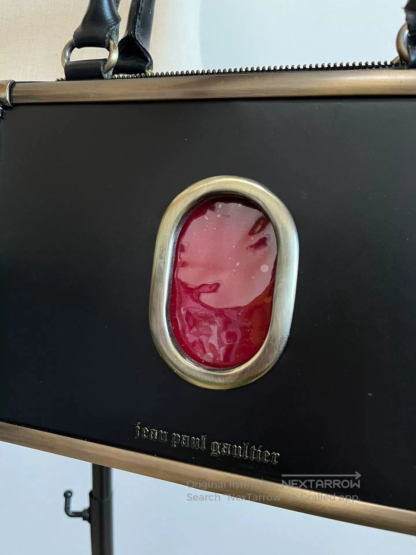 Jean Paul Gaultier Jean Paul Gaultier Red Velvet Gemstone Small Bag. Size ONE SIZE - 3 Thumbnail
