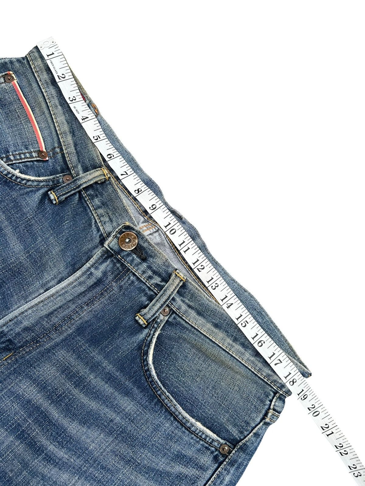 Kapital Buckle Back Vintage Edwin Selvedge Distressed Denim Jeans Size US 37 - 17 Thumbnail