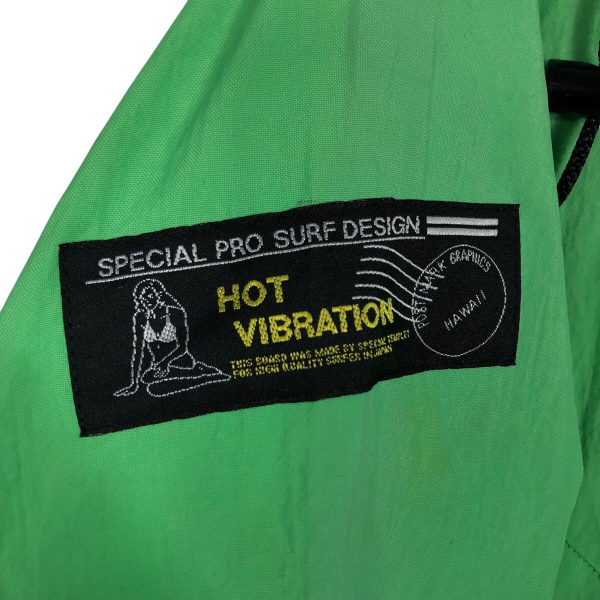 Japanese Brand 80s Heart Beat Club Neon Green Parka Vibration Surf Skate Size US M / EU 48-50 / 2 - 17 Thumbnail
