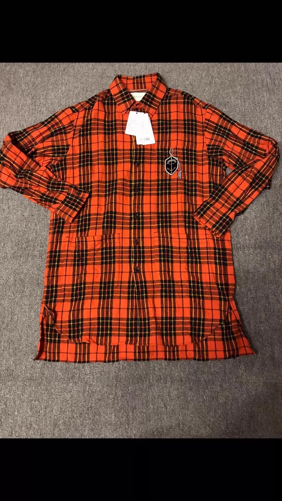 Gucci Gucci Woolblend Check Anchor Embro Mid Shirt 50 New Size US M / EU 48-50 / 2 - 3 Thumbnail
