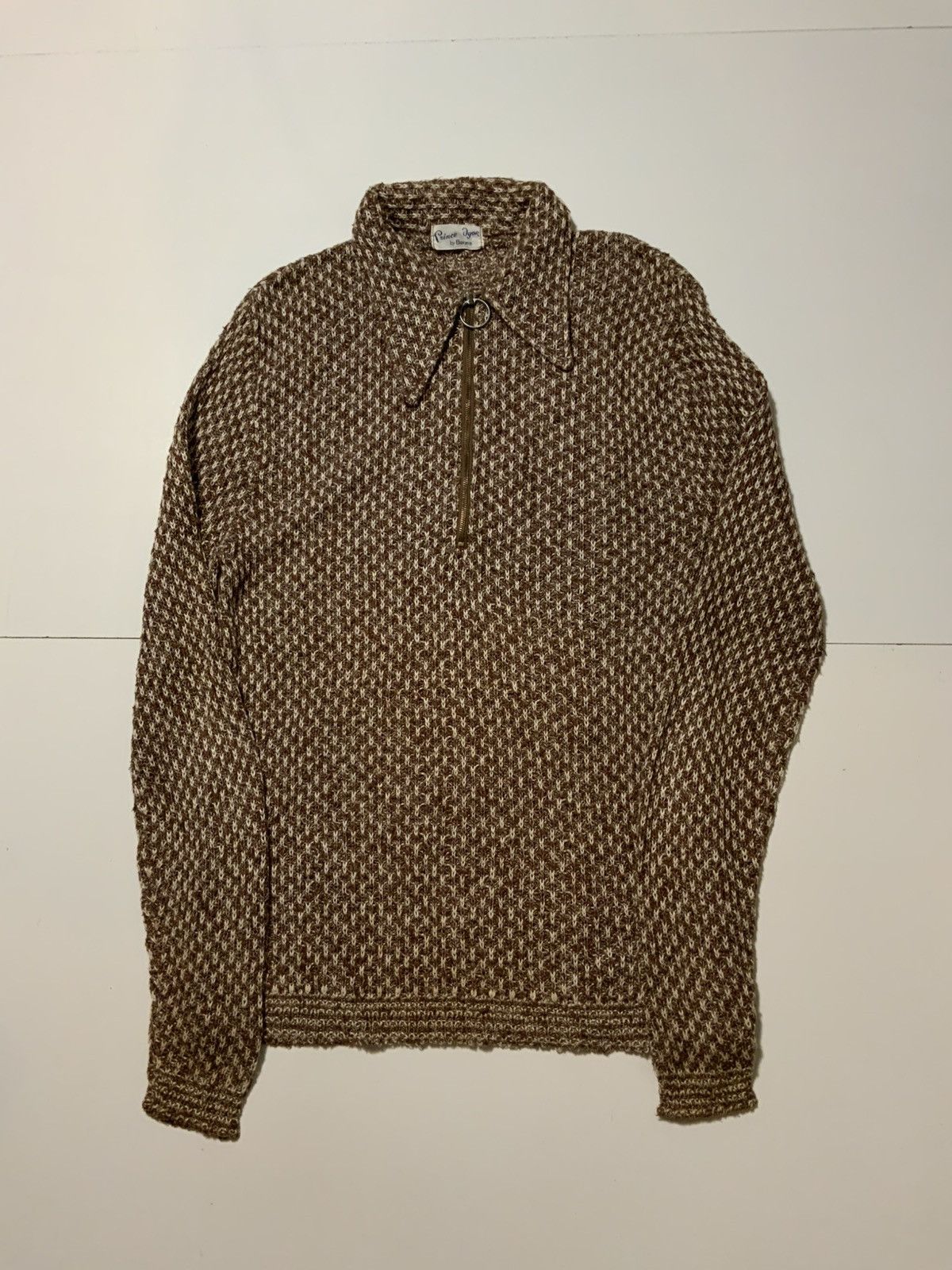 Vintage VTG 60s 70s Prince Igor Burma Knit Circle Zip Disco Sweater Size US M / EU 48-50 / 2 - 1 Thumbnail