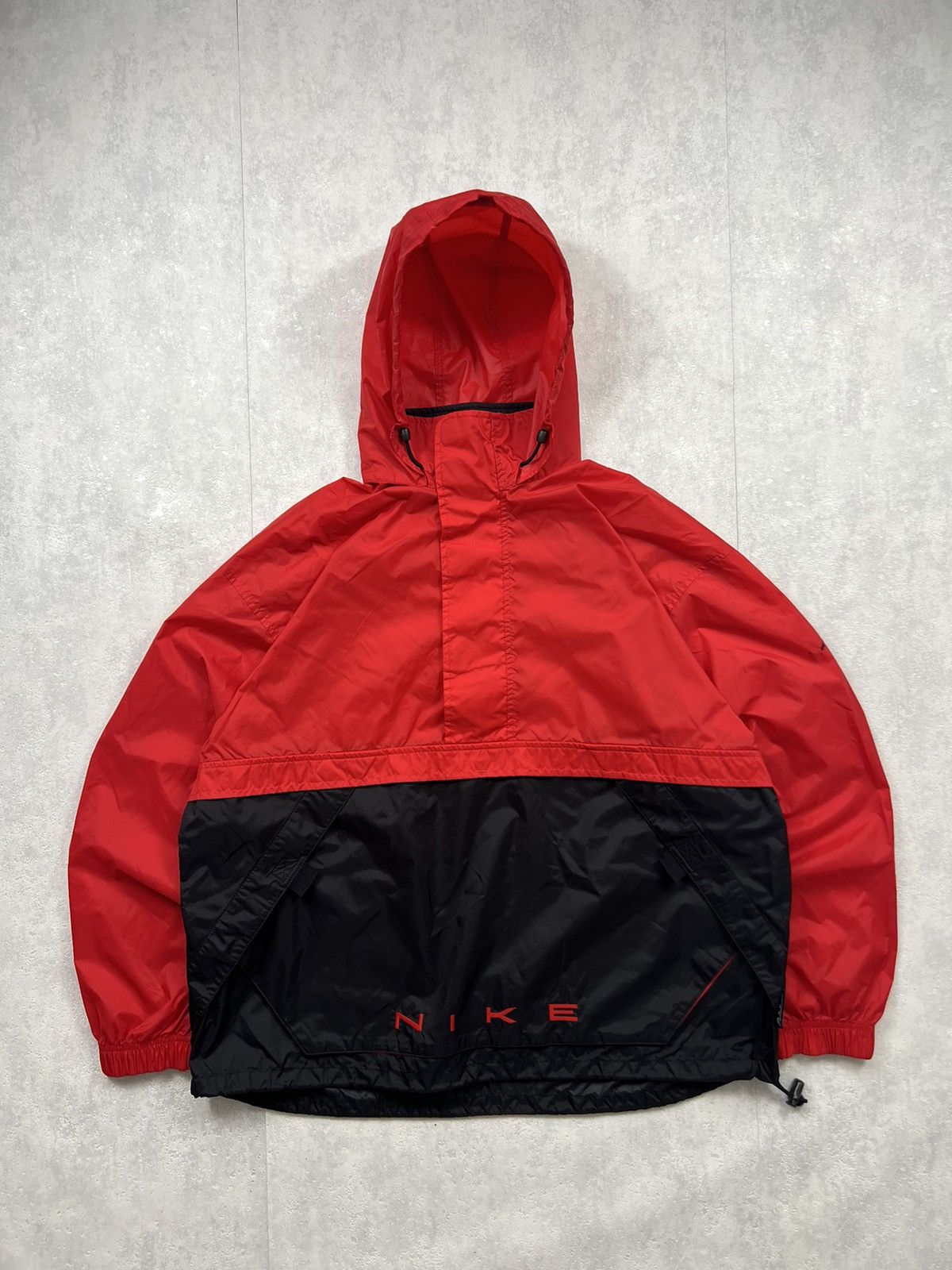 Nike 00’s NIKE RETRO HOODED ANORAK TRACK JACKET Y2K BIG LOGO RARE Size US L / EU 52-54 / 3 - 1 Thumbnail