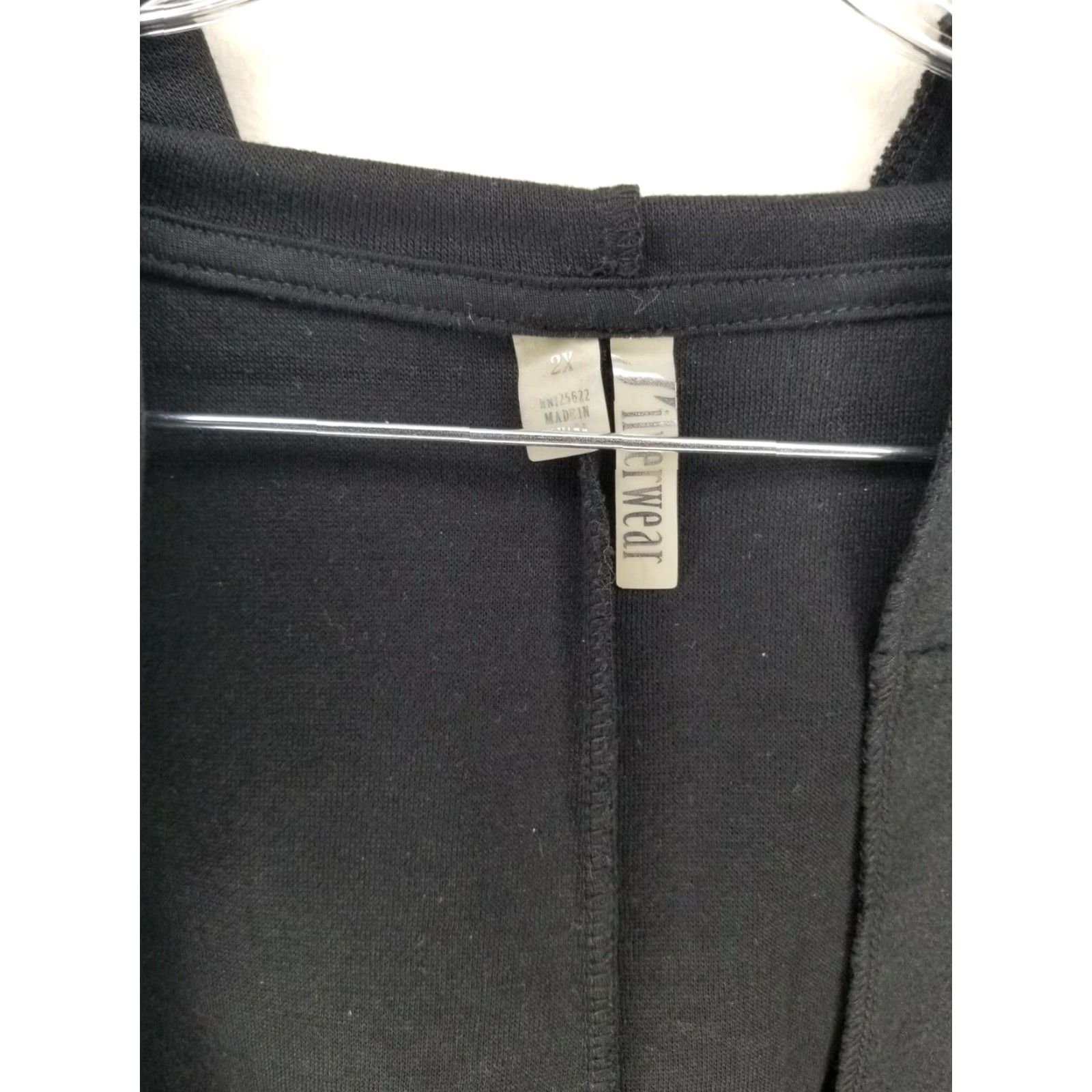 Vintage VINTAGE Silverwear Lifestyle Women's Hoodie Cardigan 2X Black Activewear Pullover Womens Size XXL / US 16-18 / IT 52-54 - 2 Thumbnail