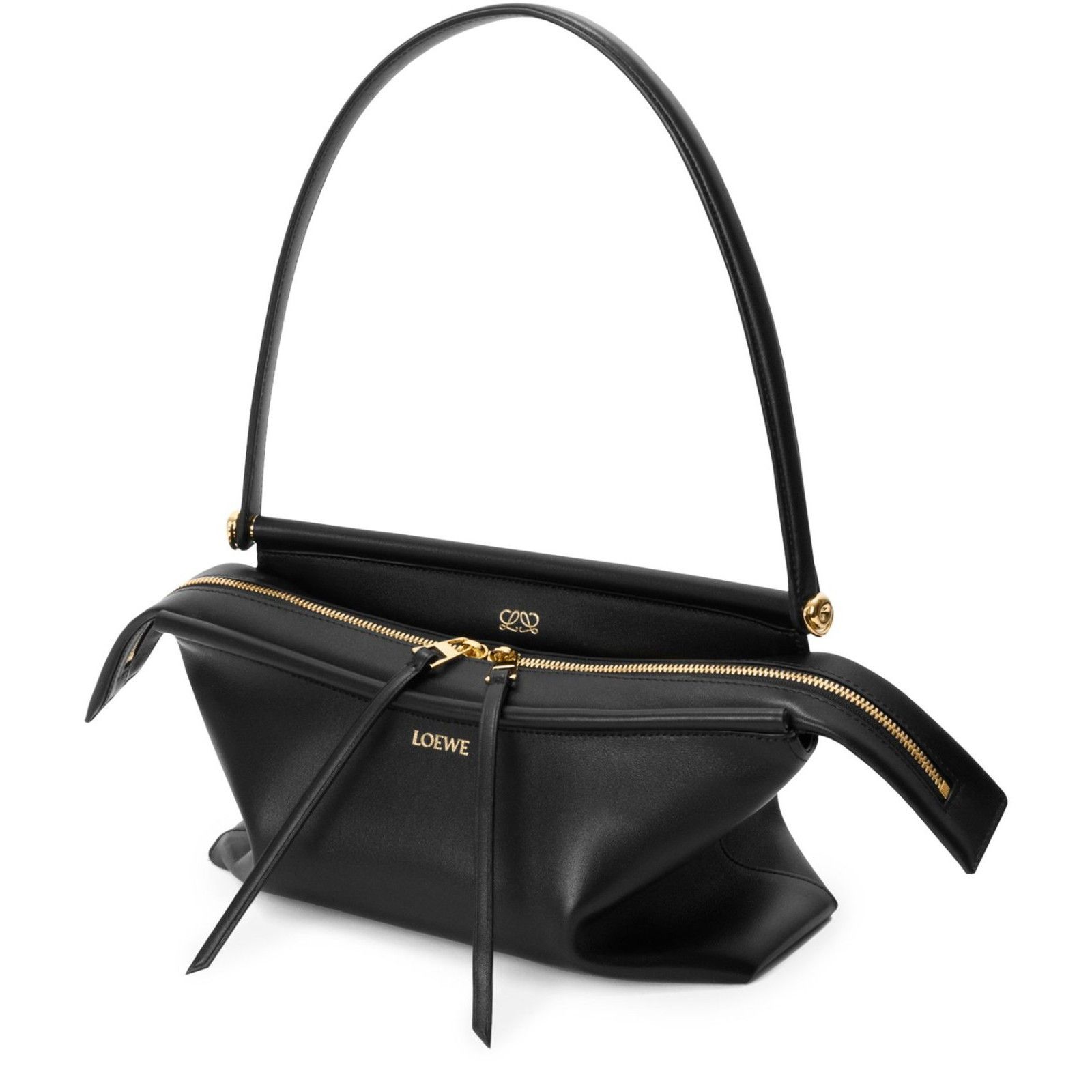 Loewe LOEWE $3400 Black Small Whisker Glazed Calfskin Shoulder Bag Size ONE SIZE - 2 Thumbnail