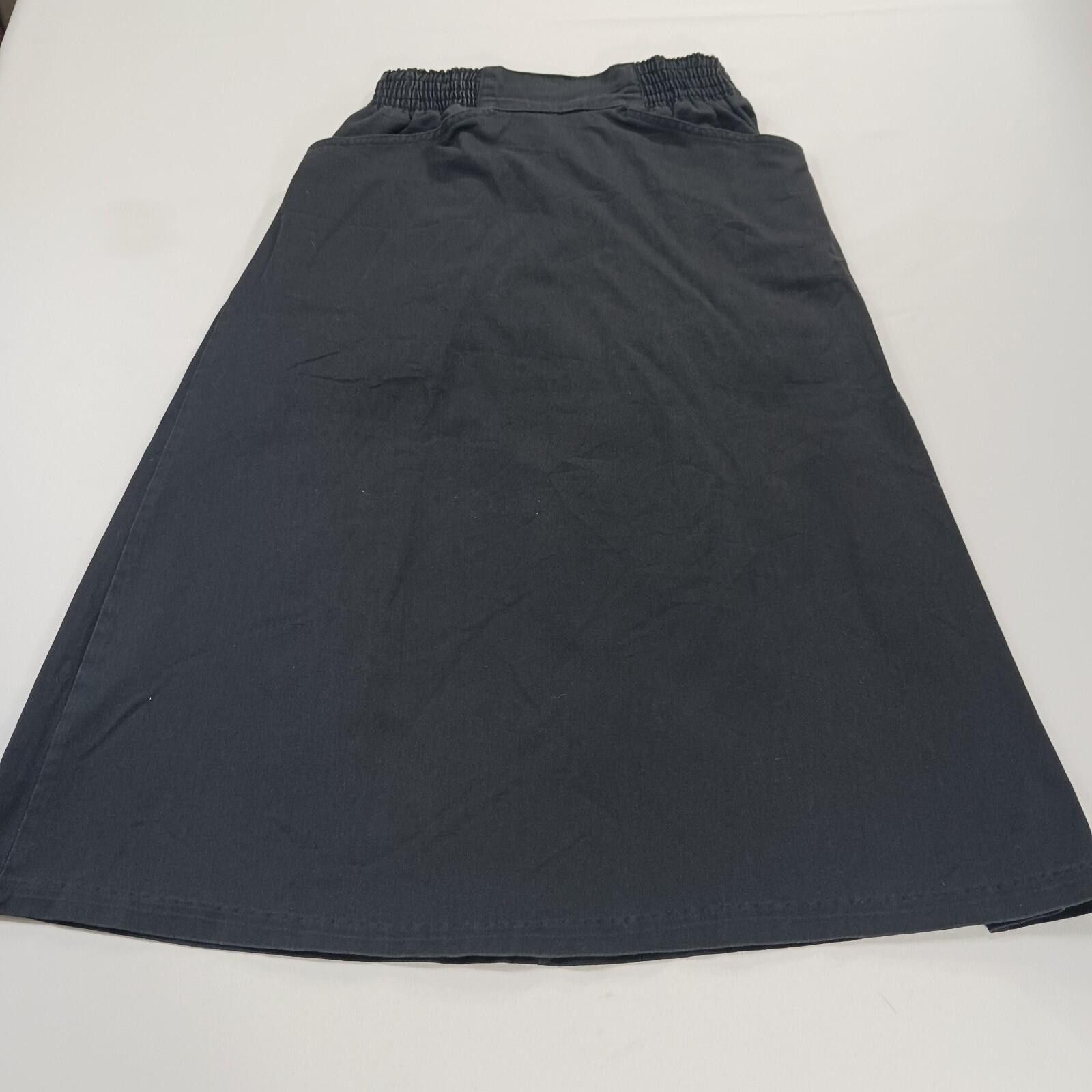Other Vintage Anthony Collection Women BLK Elastic Waist Skirt 12 Size 34" / US 12 / IT 48 - 11 Thumbnail
