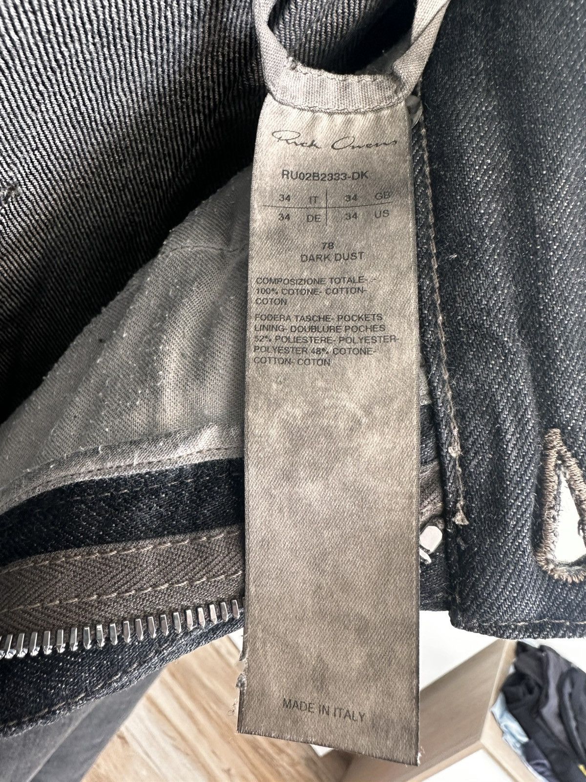 Rick Owens MR PORTER EXCLUSIVE GETH DRKSHDW DARK DUST DENIM JEANS Size US 34 / EU 50 - 11 Thumbnail
