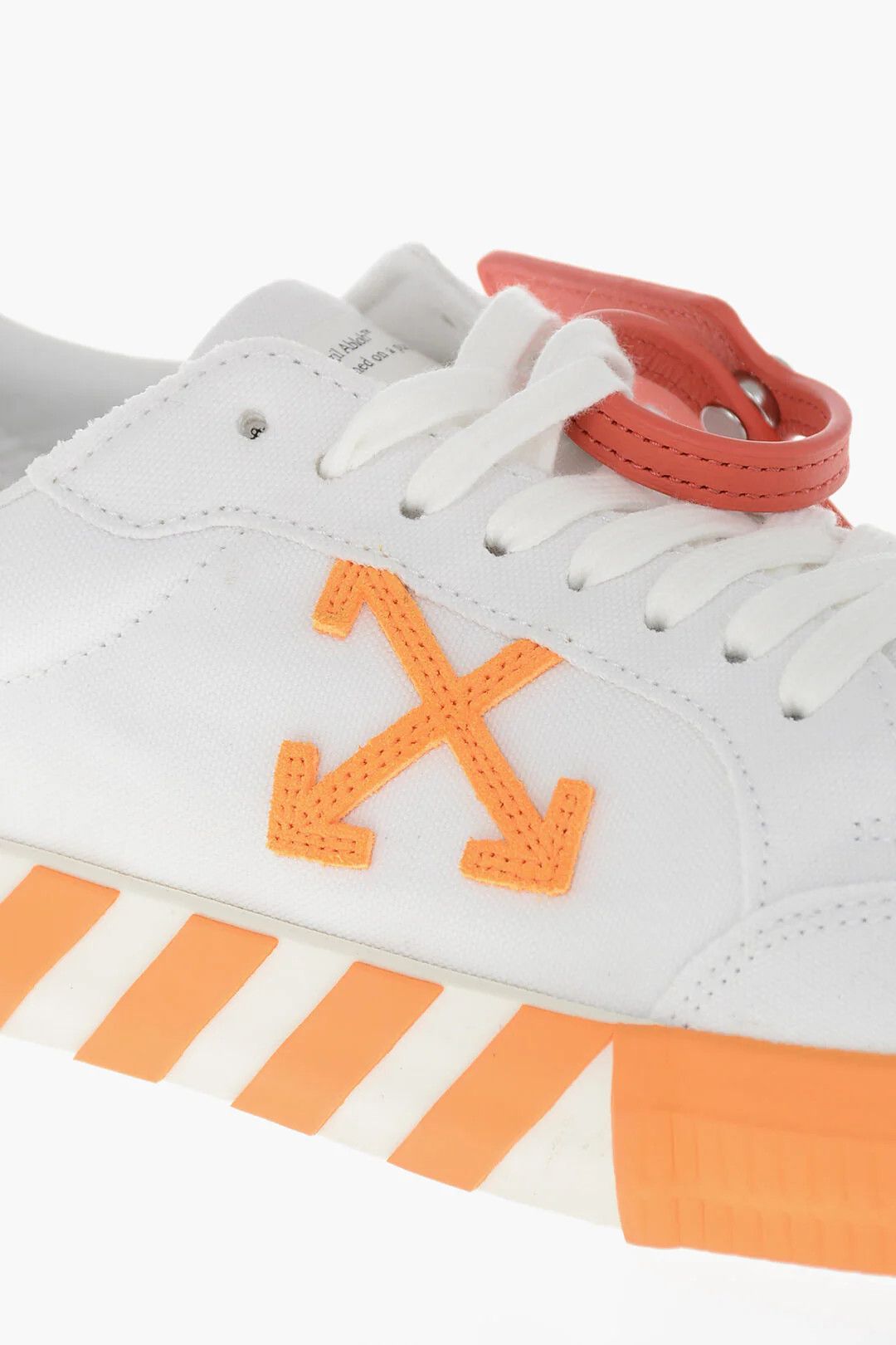 Off-White og1mm0426 Low-Top Canvas Sneakers in White & Orange Size US 12 / EU 45 - 4 Thumbnail