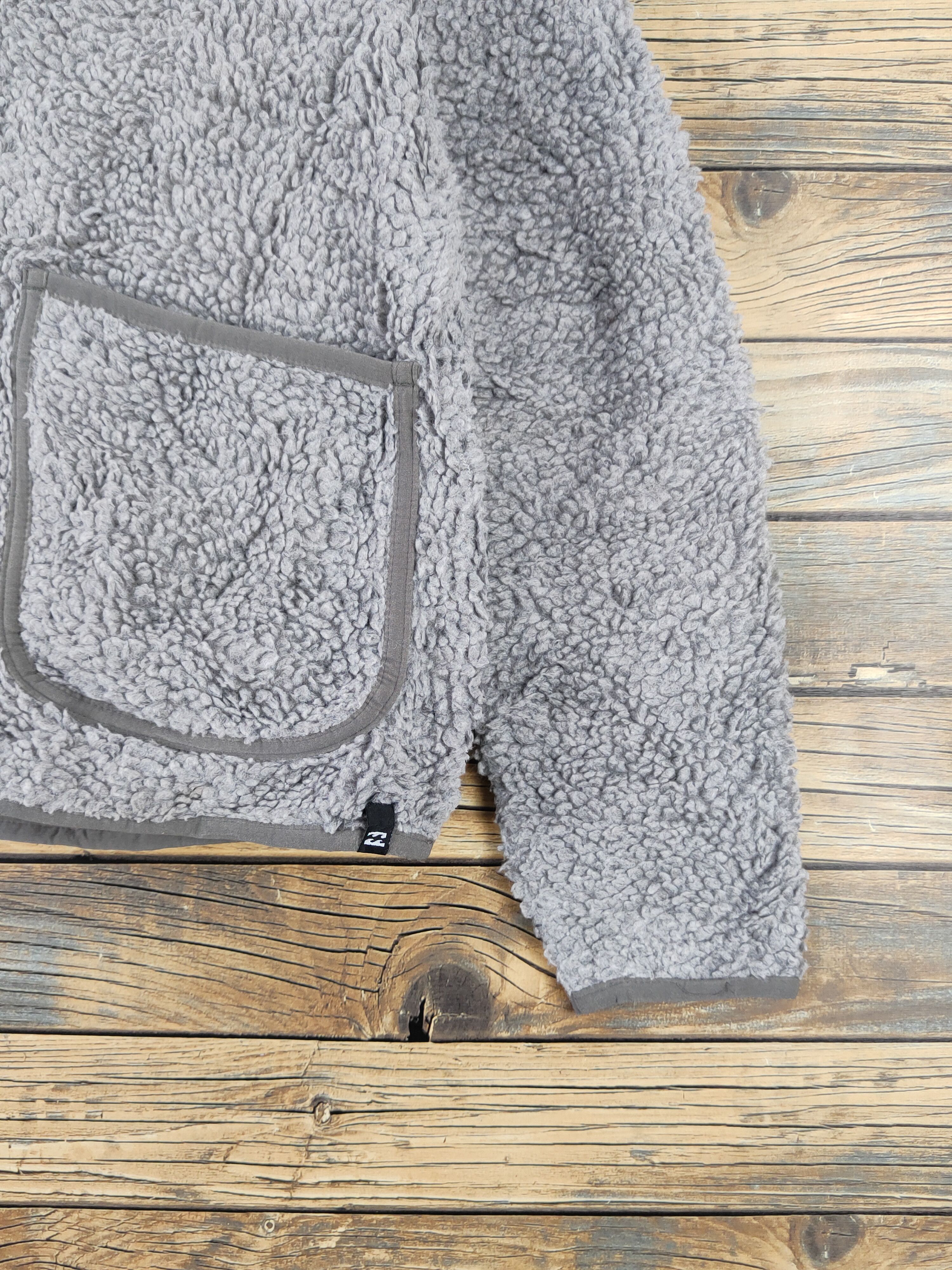 Billabong × Vintage Super Rare Billabong Gray Fur Faux Sweater Size US S / EU 44-46 / 1 - 8 Thumbnail
