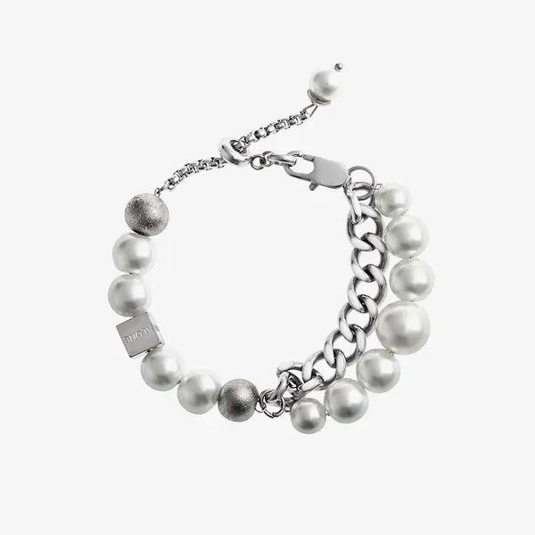 Jewelry Komura x Itou Fashion Double Pearl Titanium Steel Bracelet Size ONE SIZE - 7 Thumbnail