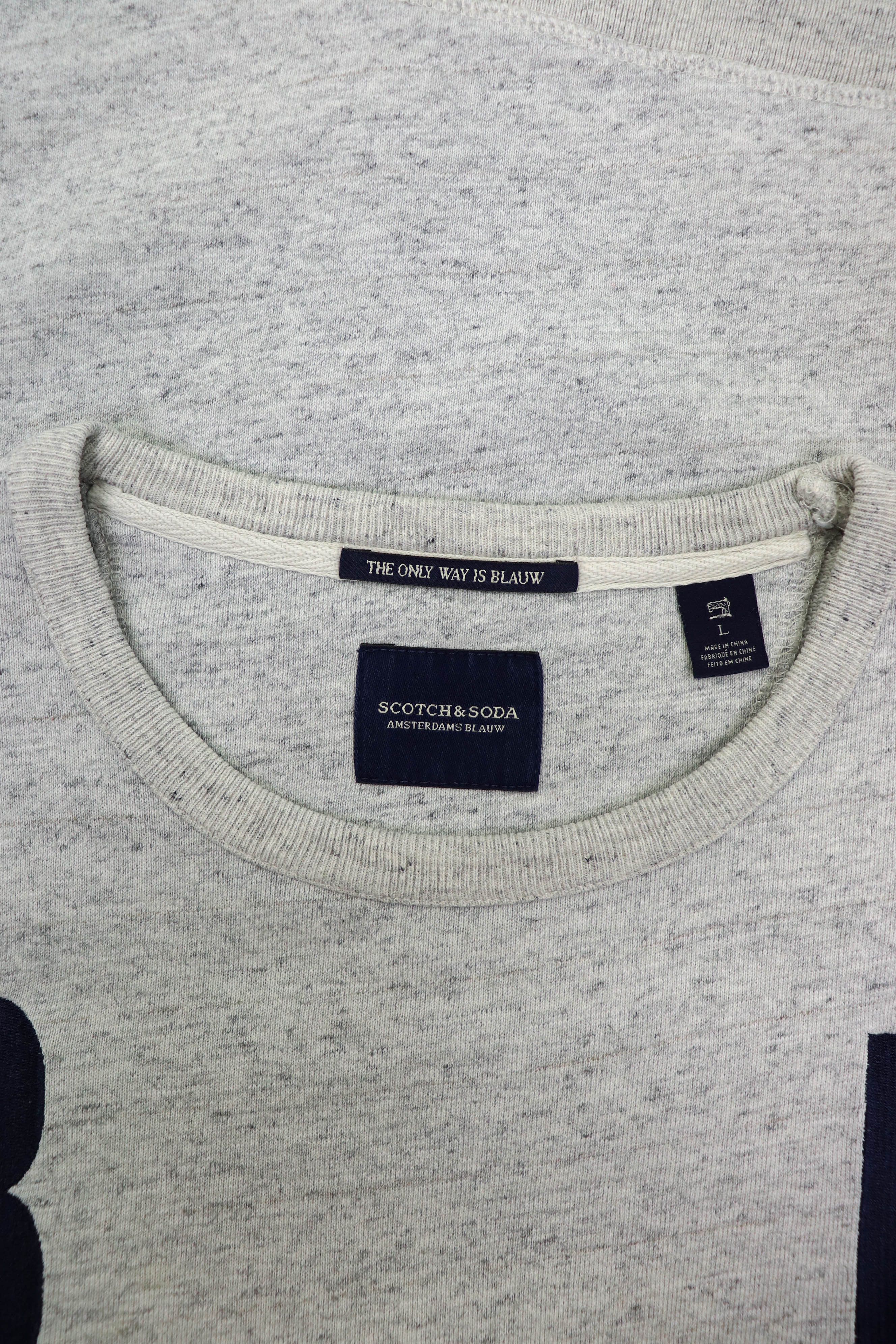 Scotch & Soda Scotch & Soda ABlauw Heather Gray Crewneck Sweatshirt Size US L / EU 52-54 / 3 - 12 Thumbnail
