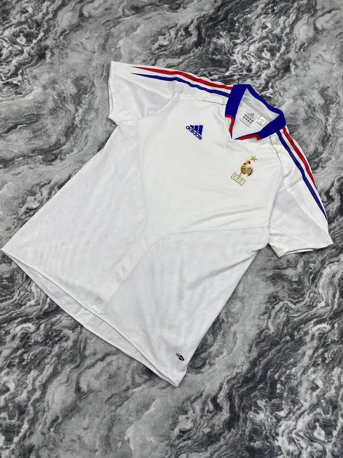 Adidas Adidas FRANCE 2004 2006 AWAY SHIRT Soccer Jersey Size US S / EU 44-46 / 1 - 1 Thumbnail