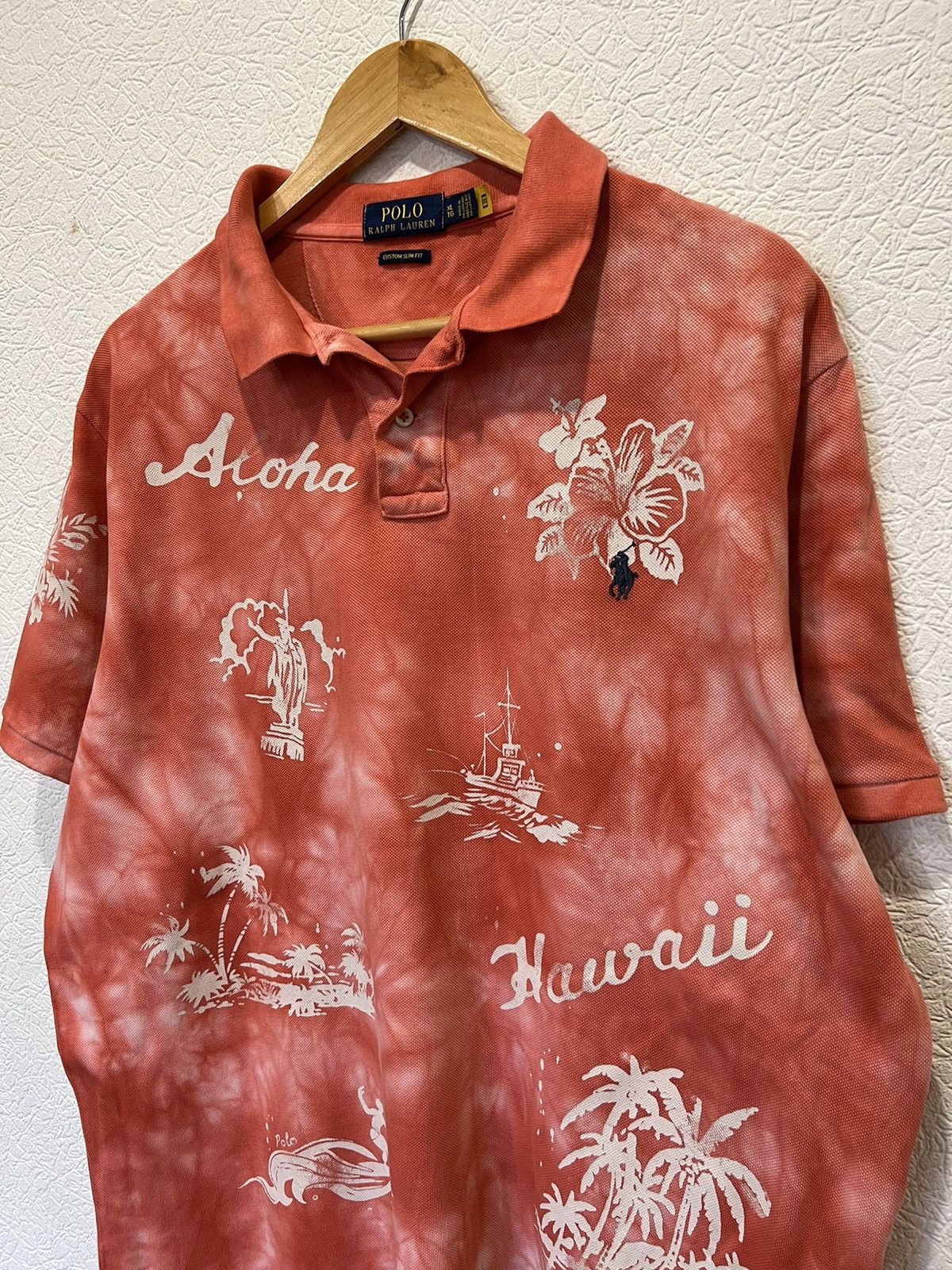 Ralph Lauren Vintage Polo Ralph Lauren Pink Aloha Hawaii Polo Shirt Size US XL / EU 56 / 4 - 2 Thumbnail