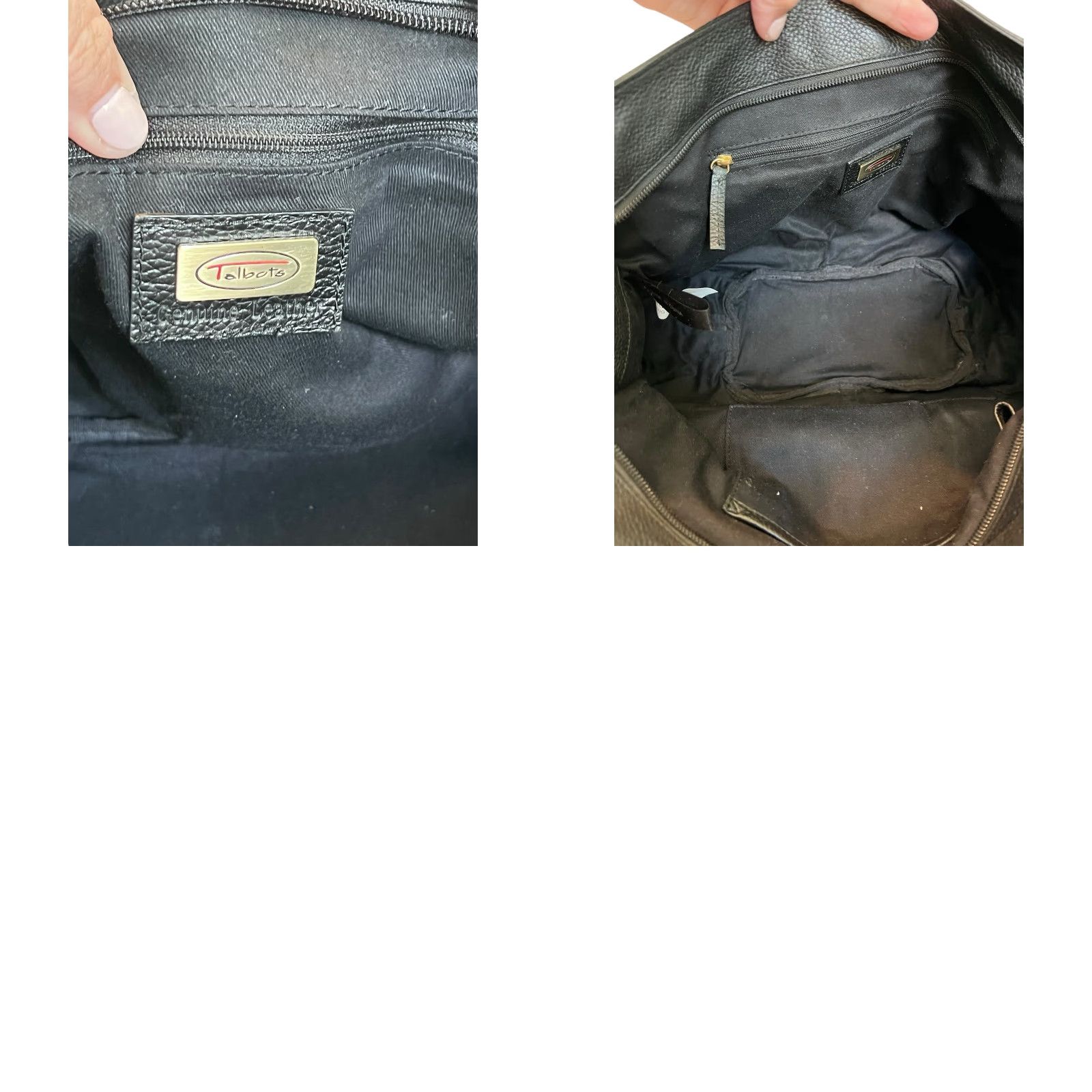 Talbots VINTAGE Talbots Black Leather Pebbled Hobo Shoulder Bag Purse Tassels Brass Hardware Bag Size ONE SIZE - 9 Thumbnail