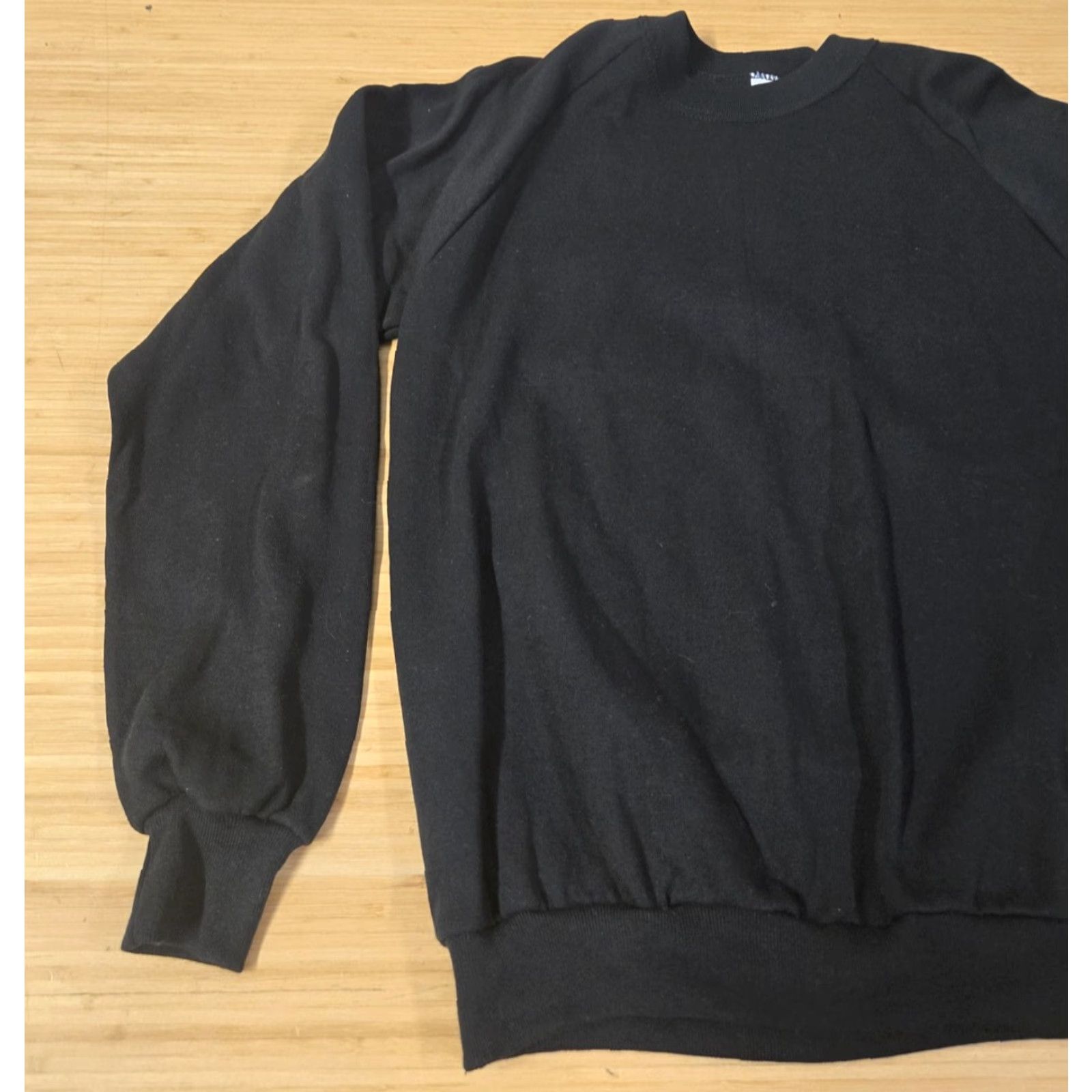 Jerzees VINTAGE Jerzees Sweatshirt Mens Large Black Crewneck Made USA Plain 80s Size US L / EU 52-54 / 3 - 3 Thumbnail