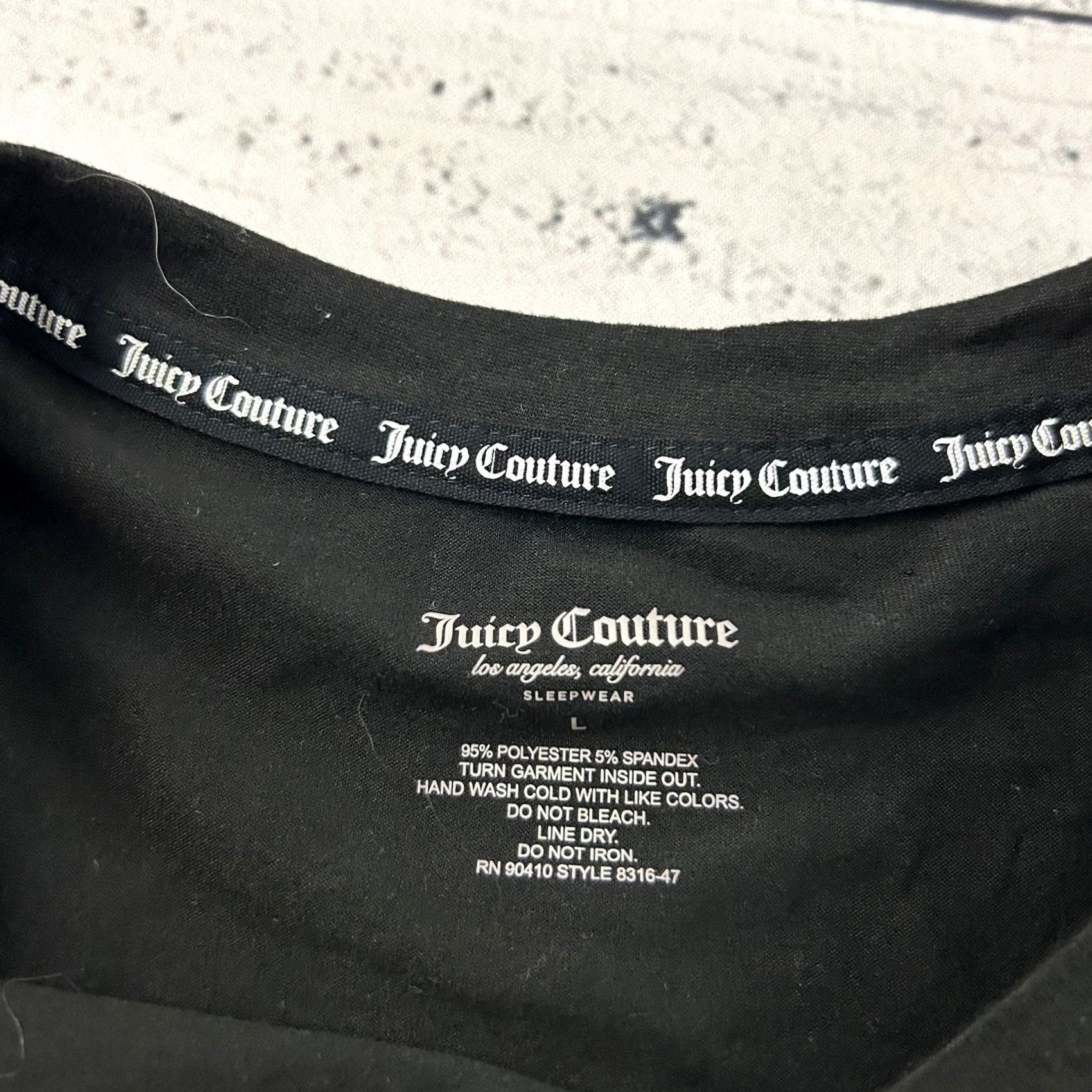Juicy Couture Juicy Couture T-Shirt Short Sleeve Tie Front Black Women L Basic Oversized Shirt Womens XXL Size L / US 10 / IT 46 - 4 Thumbnail