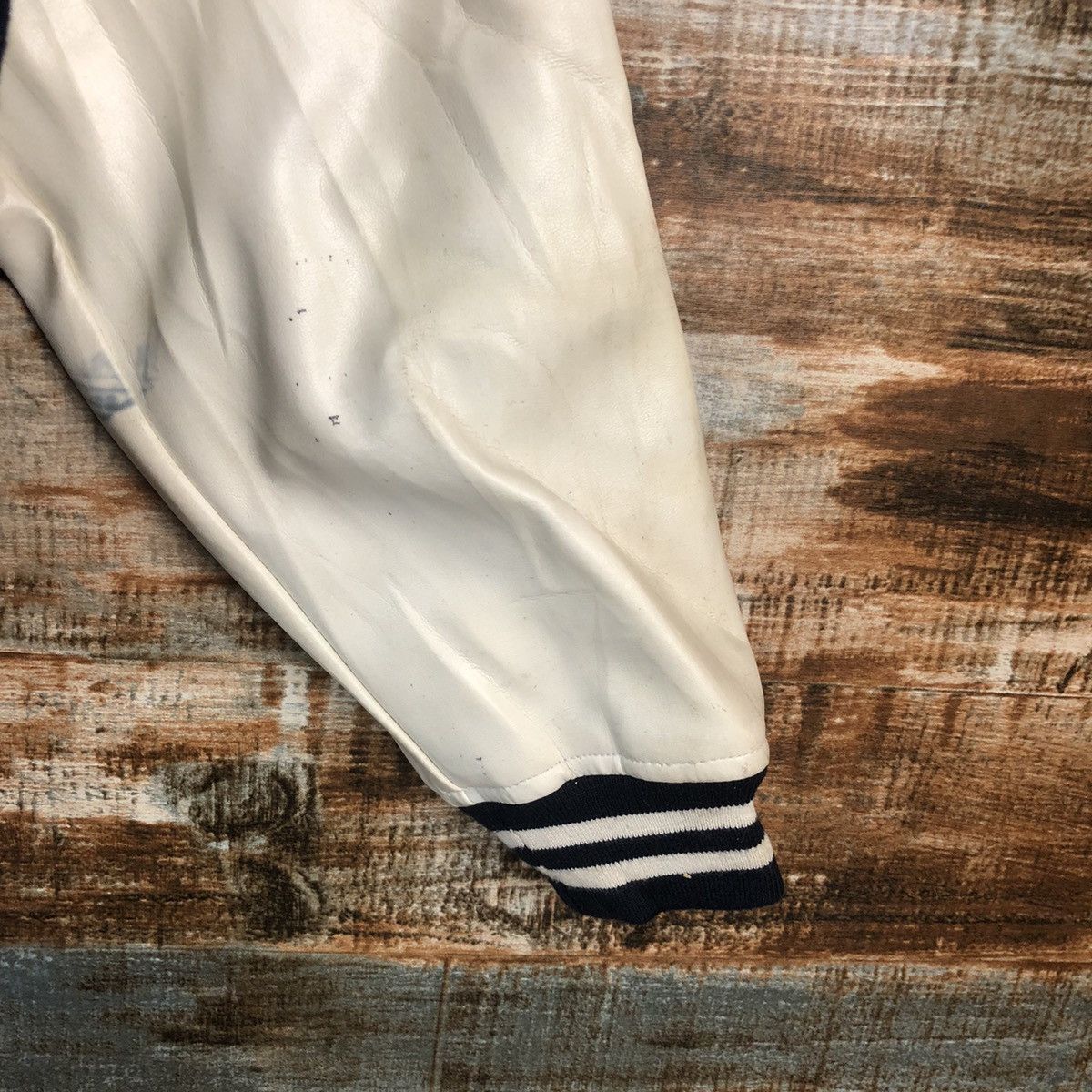 Vintage Blue Asphatt Dark Blue Bombers varsity Jacket #A1757 Size US S / EU 44-46 / 1 - 8 Thumbnail
