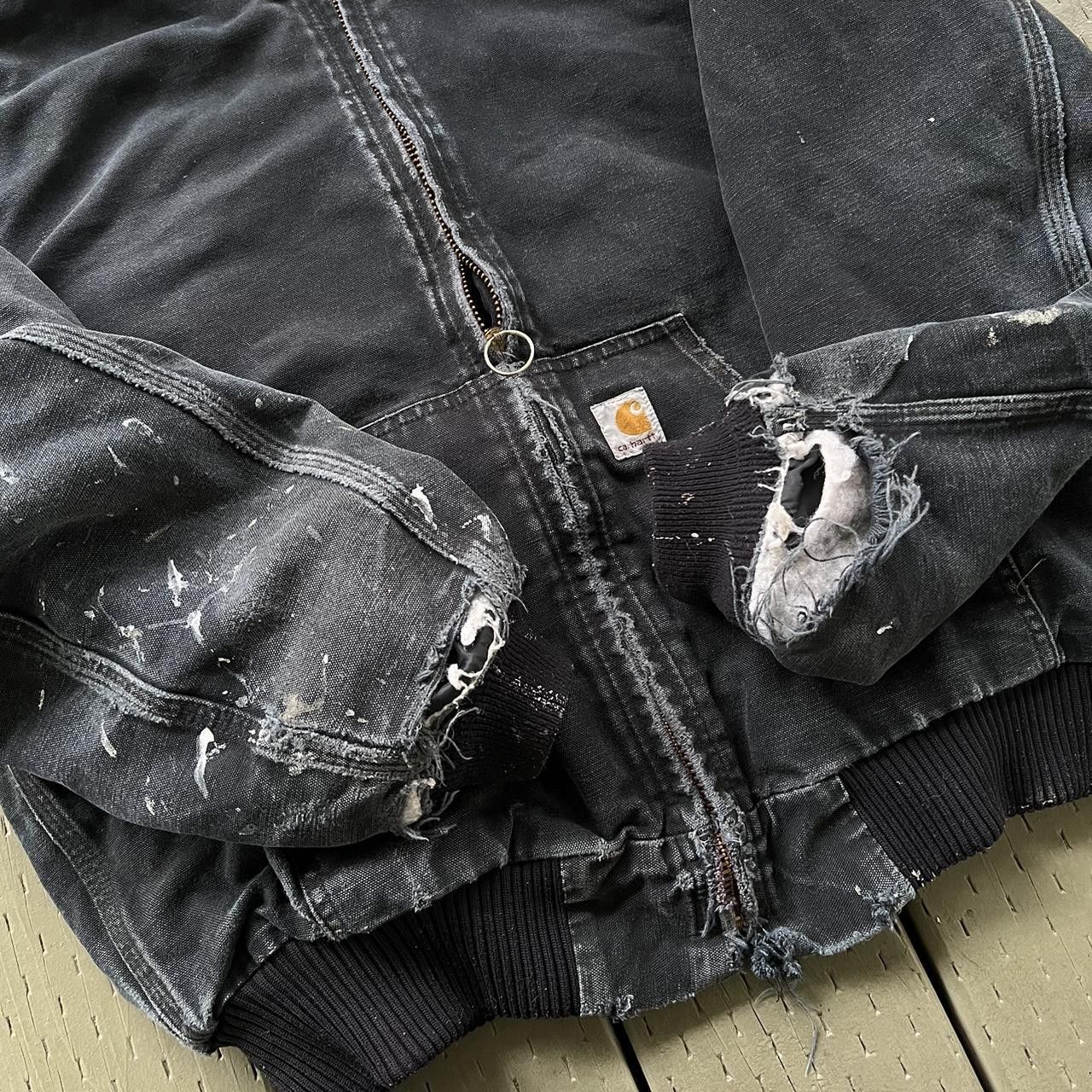 Carhartt × Vintage Vintage carhartt workwear jacket Faded black distressed Size US M / EU 48-50 / 2 - 7 Thumbnail