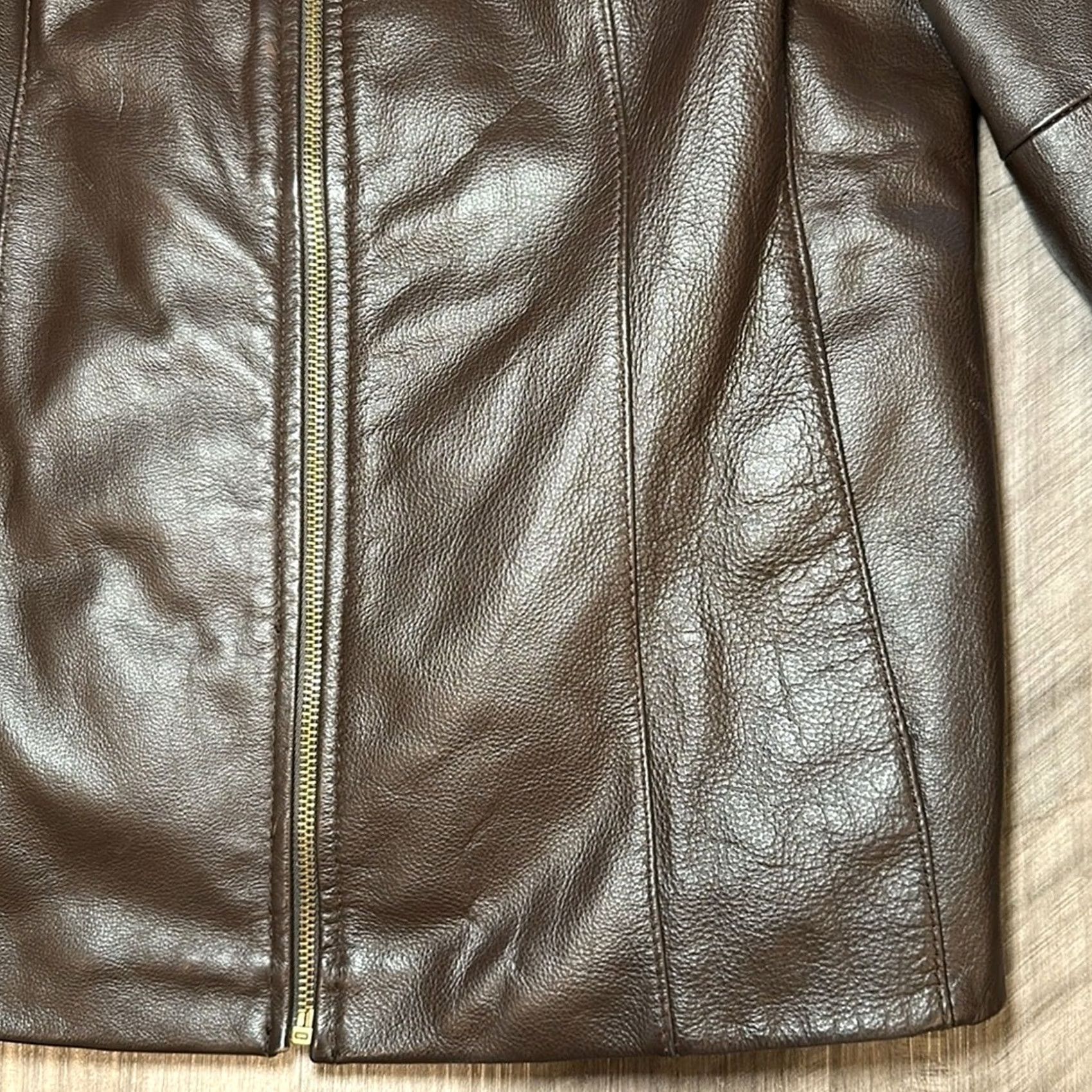 Vintage VINTAGE Wilson’s Leather Bomber Jacket Brown Leather Thinsulate Insulation Womens Large Jacket Size L / US 10 / IT 46 - 5 Thumbnail