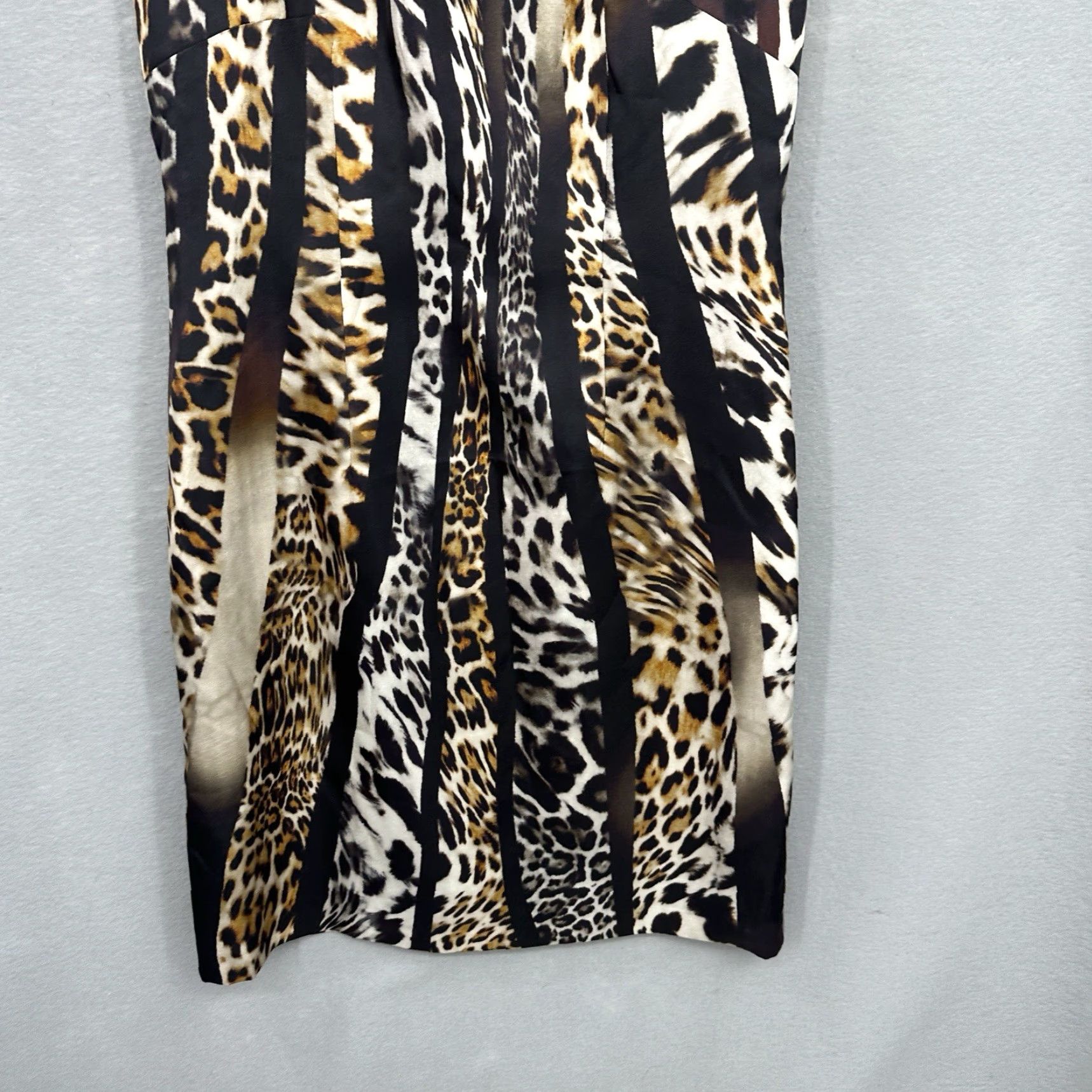 KOBI HALPERIN Kobi Halperin Kery Dress Women XS Animal Print Shift Leopard Clothing Sleeveless Black Silk Knee Vintage No Size XS / US 0-2 / IT 36-38 - 5 Thumbnail