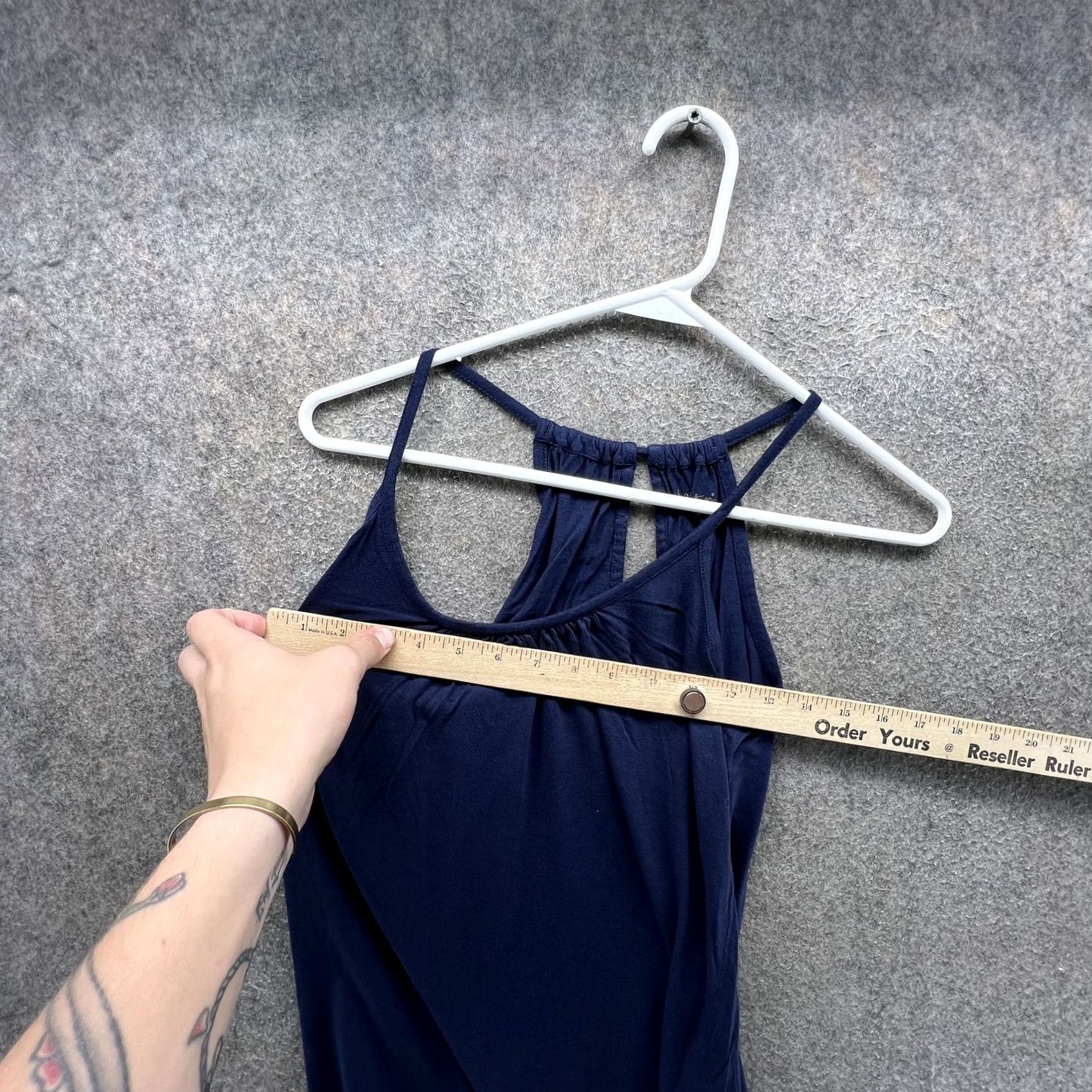 Lilly Pulitzer Lilly Pulitzer Tank Top Womens Small Navy Blue Pima Cotton Halter Cami Strappy Size S / US 4 / IT 40 - 5 Thumbnail
