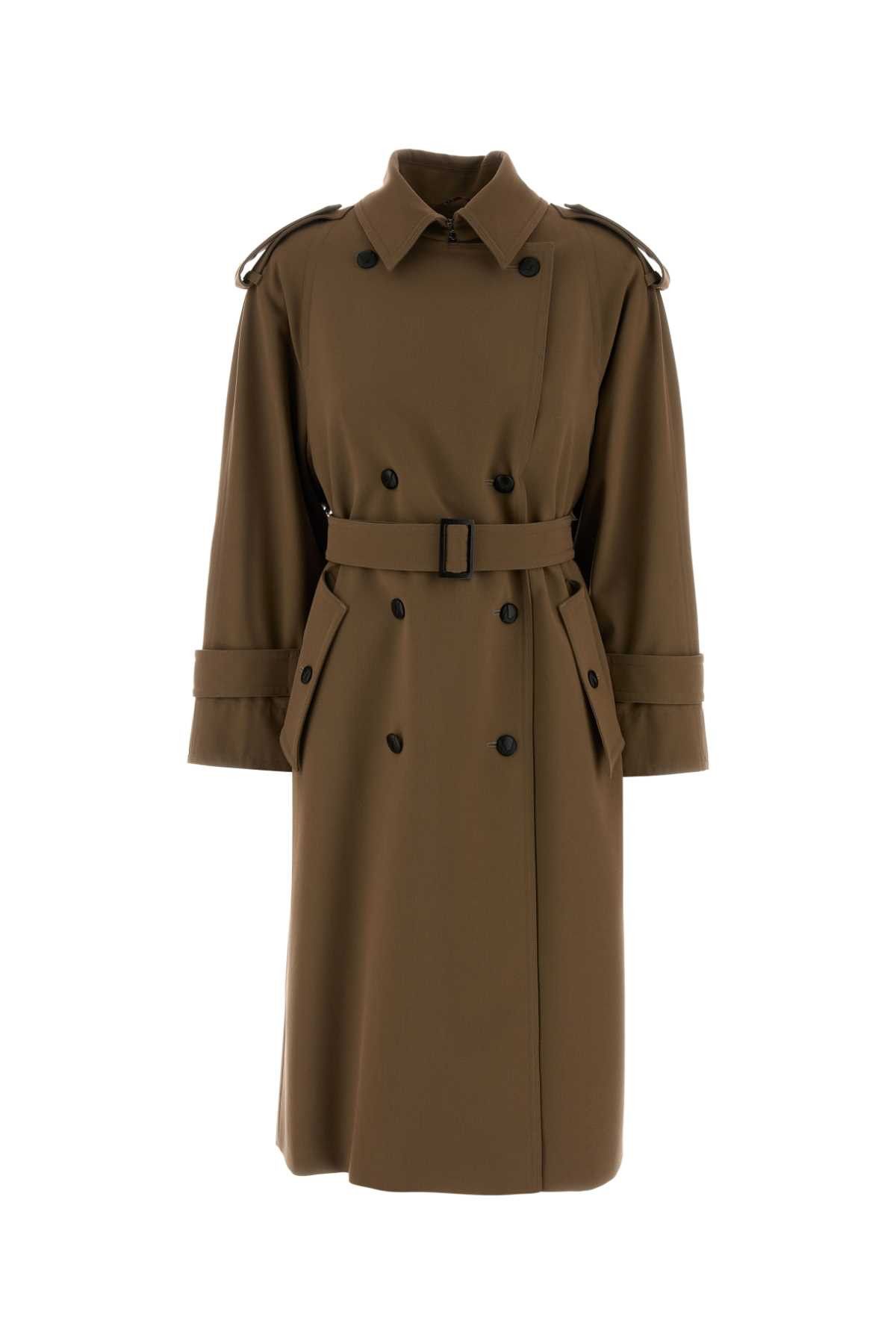 Max Mara Brow Wool Certo Trench Coat Size S / US 4 / IT 40 - 1 Thumbnail