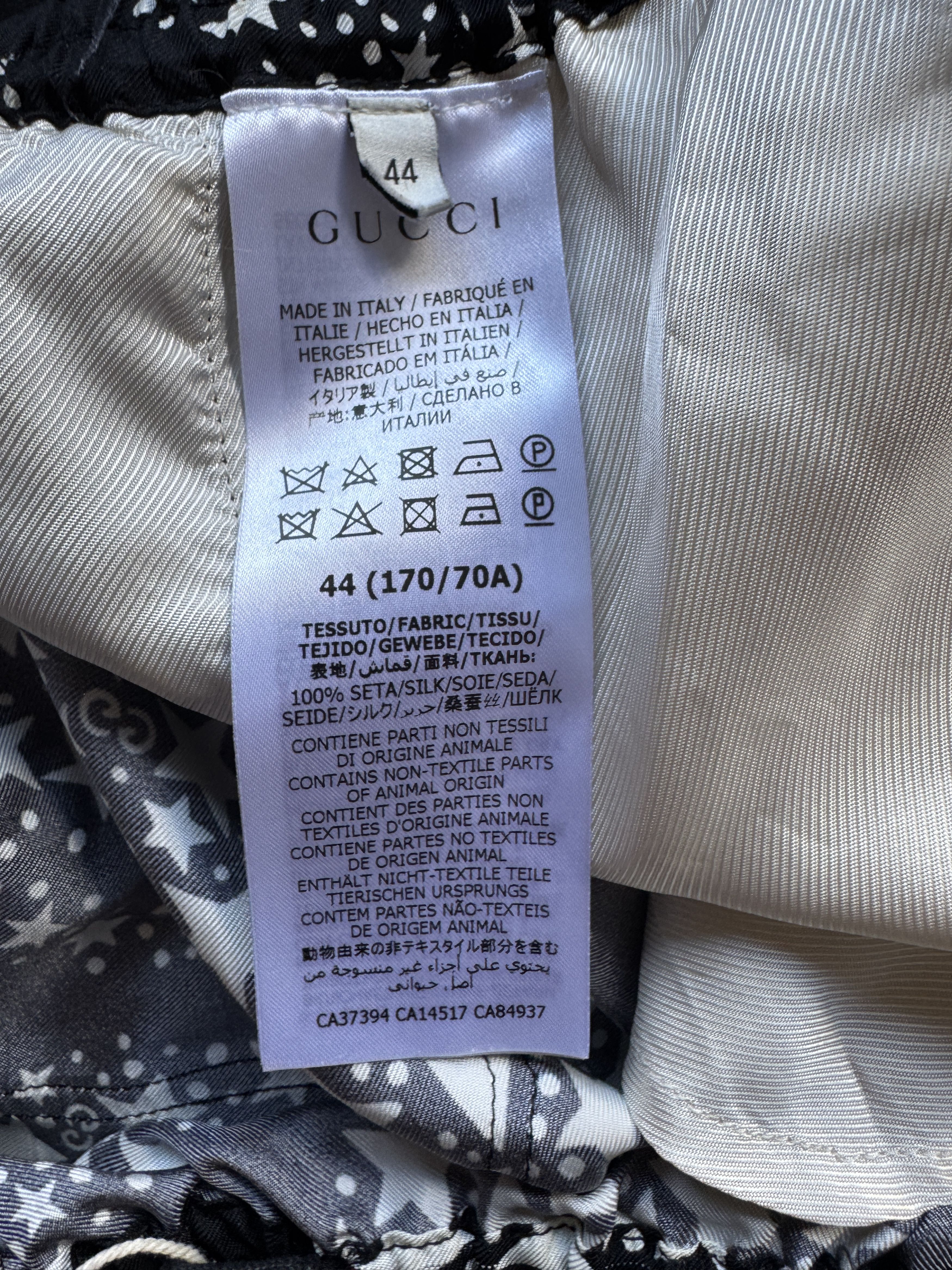 Gucci GG Star Monogram Silk Shorts Size US 28 / EU 44 - 22 Thumbnail