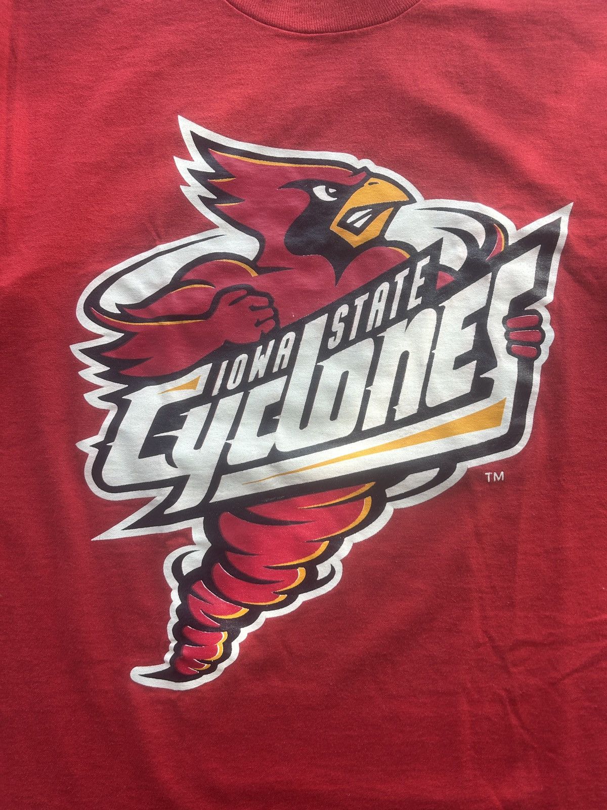 Fruit Of The Loom × Vintage Vintage 90s Iowa State Cyclones Graphic Tee Size US L / EU 52-54 / 3 - 3 Thumbnail