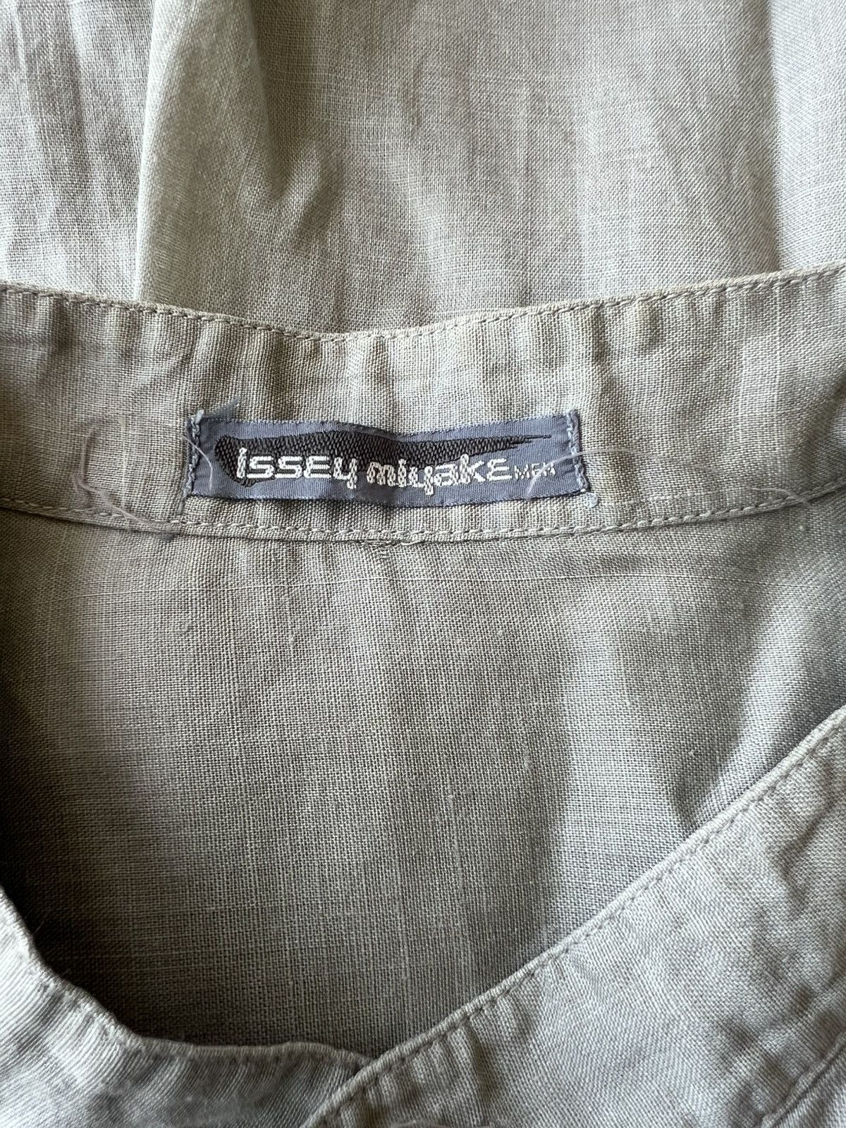 Issey Miyake Archive 1980s IM Men Premium Linen Stand Collar Pleated Jkt Size US L / EU 52-54 / 3 - 5 Thumbnail