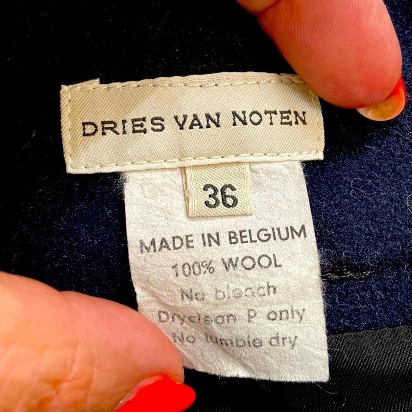 Dries Van Noten 36 Black Wool Pencil Skirt w/ Kick Slit