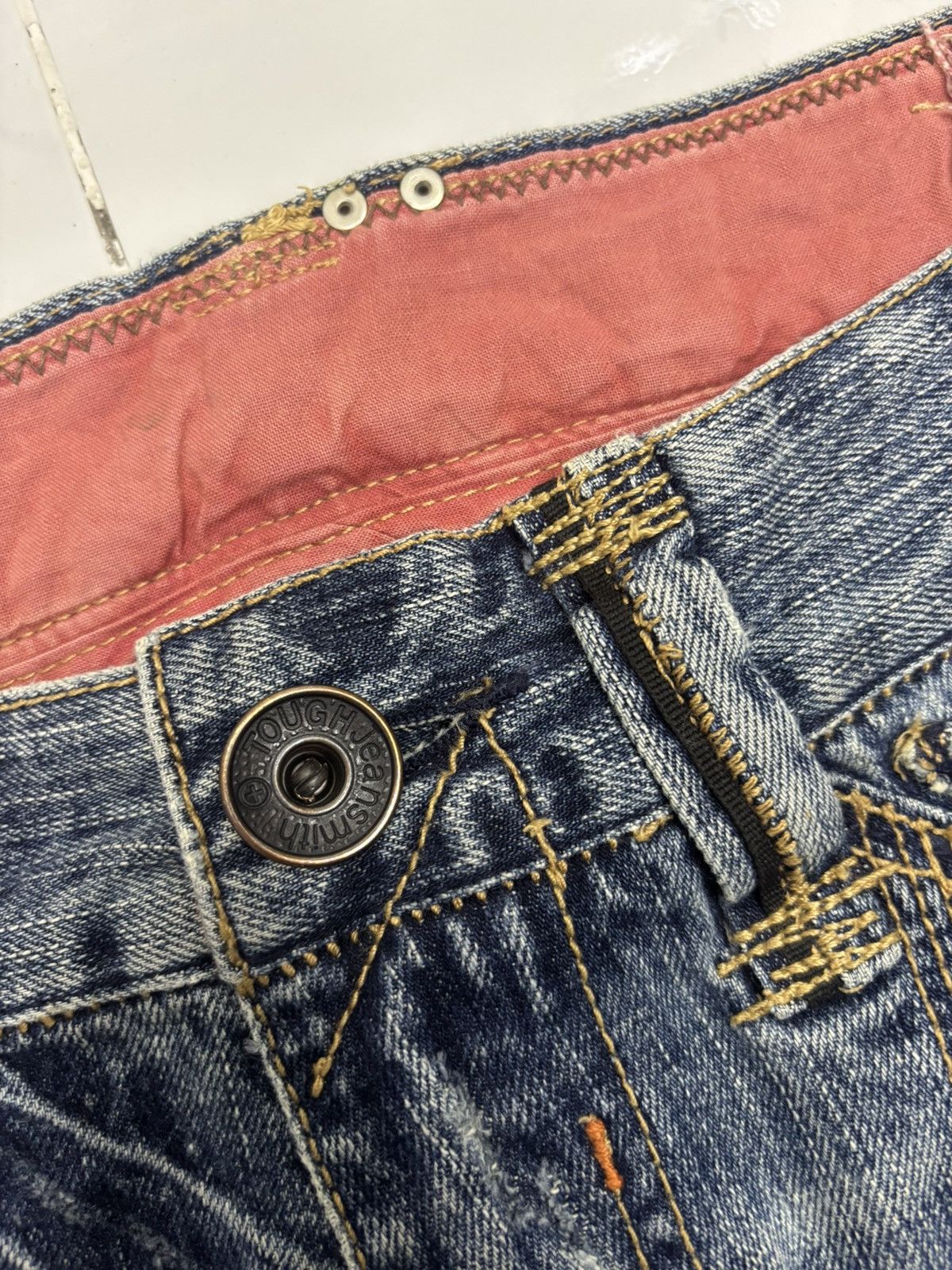 If Six Was Nine 🔥RARE TOUGH JEANS SMITH BAGGY JEANS DISTRESSED DENIM Size US 36 / EU 52 - 10 Thumbnail